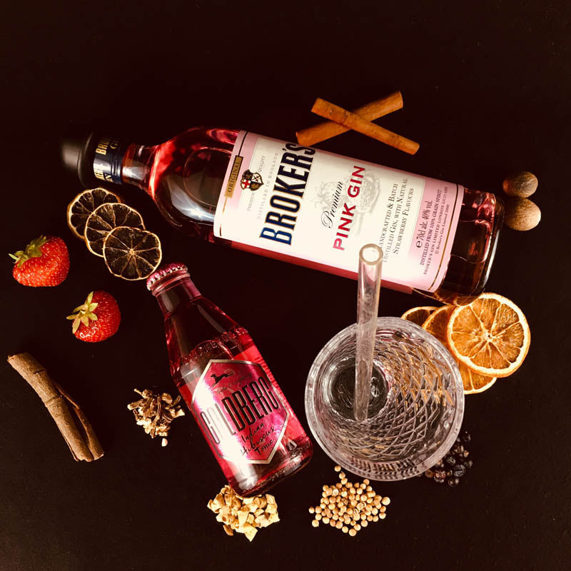 Introducing Broker's Pink Gin - A Subtle Strawberry Twist!