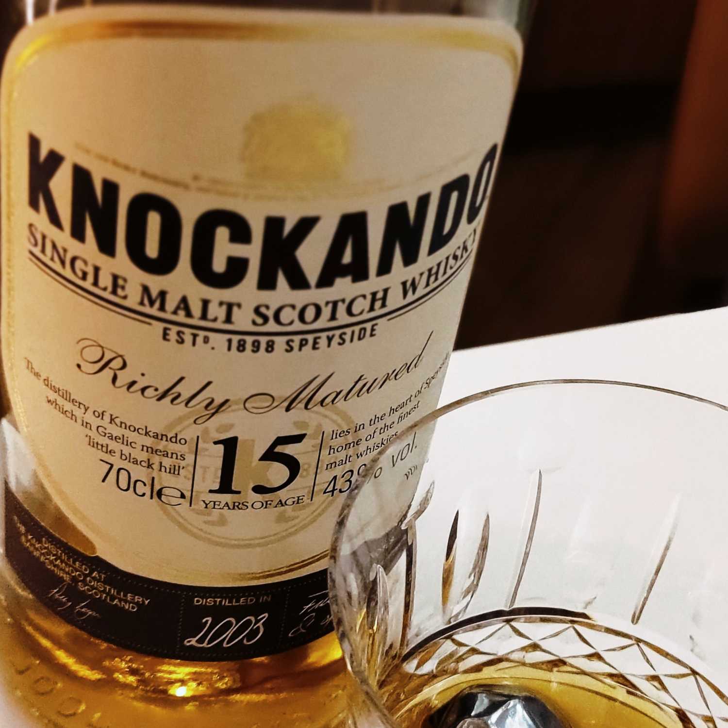 Experience the exquisite harmony of flavors with Knockando 15 Year Old Single Malt Scotch Whisky!