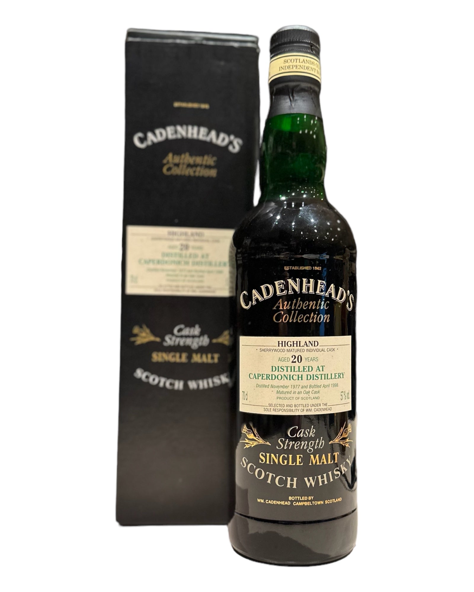 Caperdonich 1977 20 Years Sherrywood Cask Cadenhead  Cask Strength 57.0%