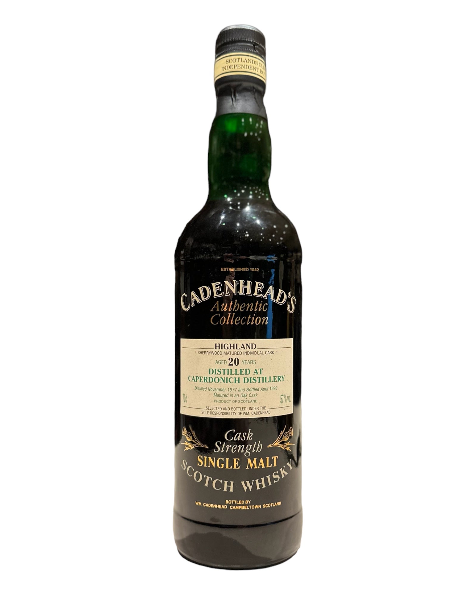 Caperdonich 1977 20 Years Sherrywood Cask Cadenhead  Cask Strength 57.0%