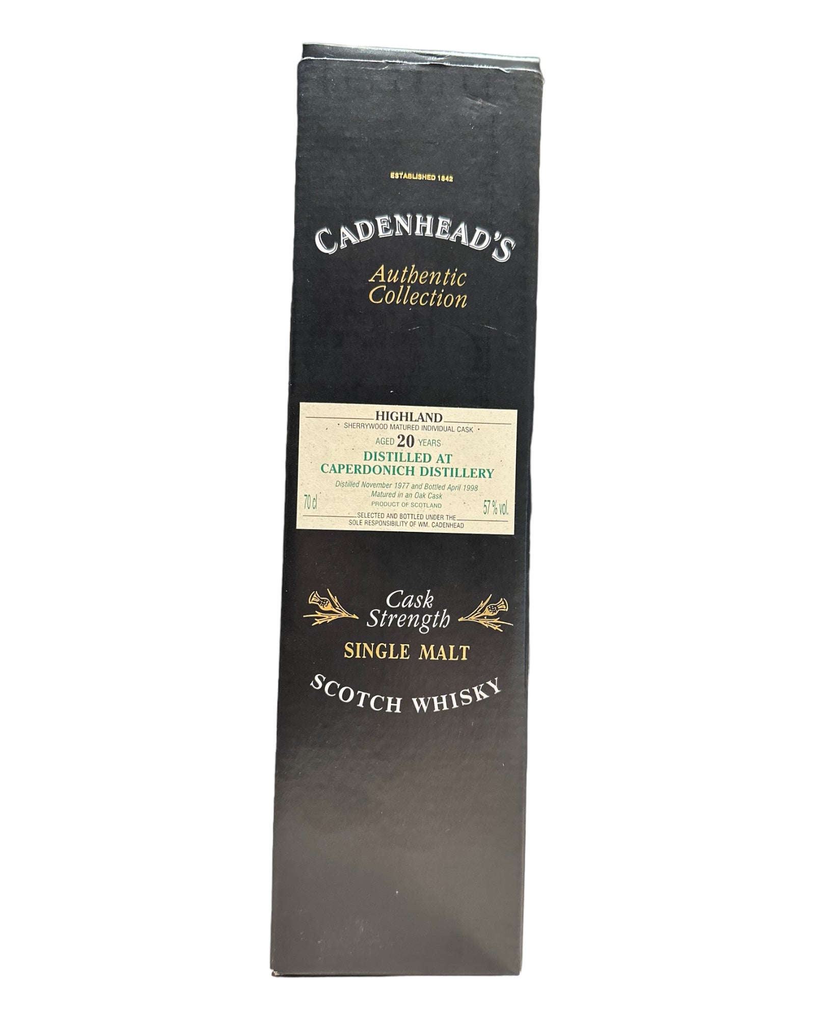 Caperdonich 1977 20 Years Sherrywood Cask Cadenhead  Cask Strength 57.0%