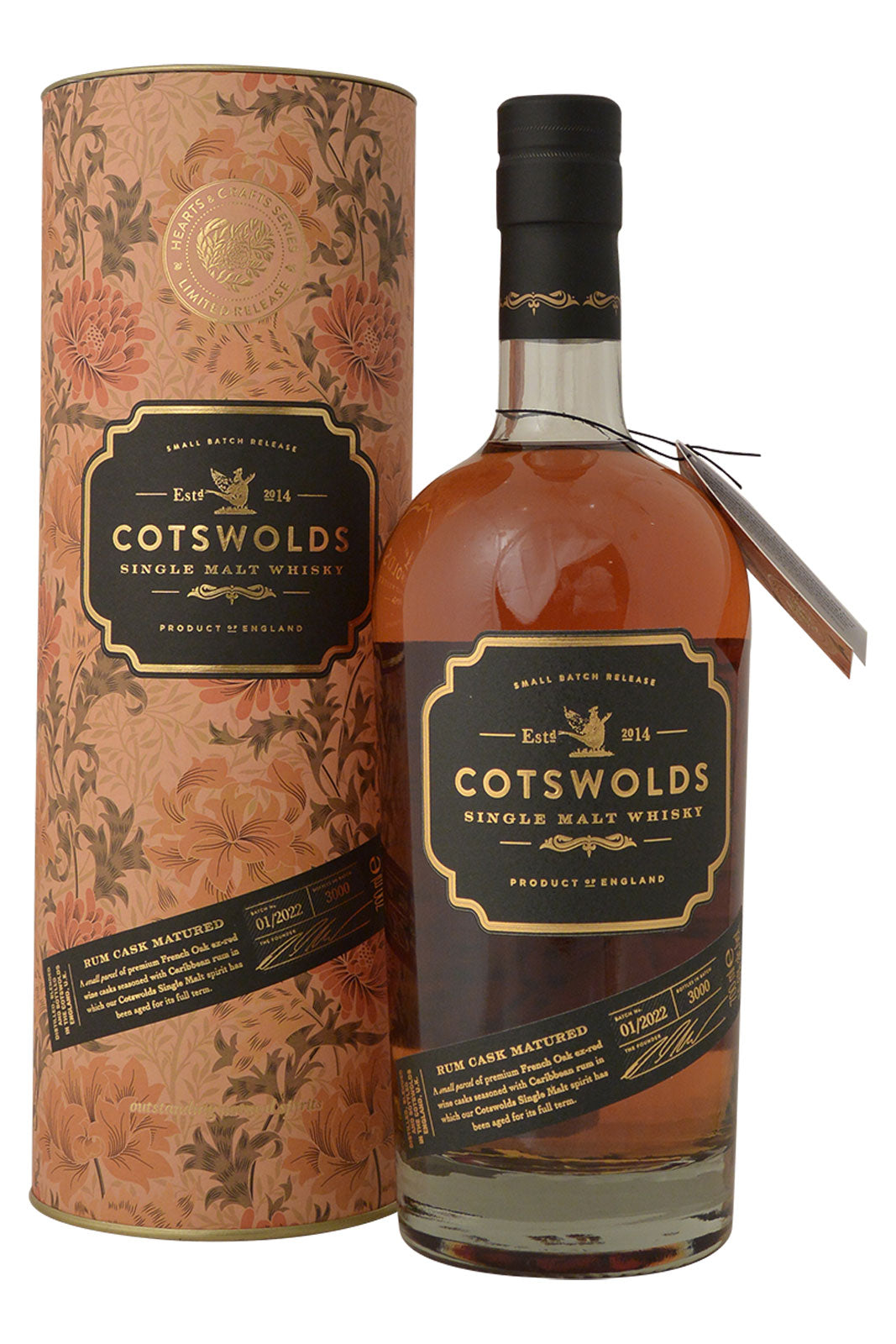 Cotswolds Hearts & Crafts Rum Cask Single Malt Whisky