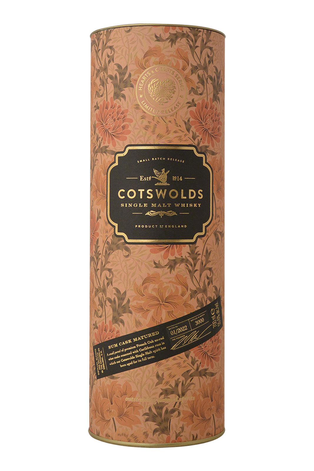 Cotswolds Hearts & Crafts Rum Cask Single Malt Whisky