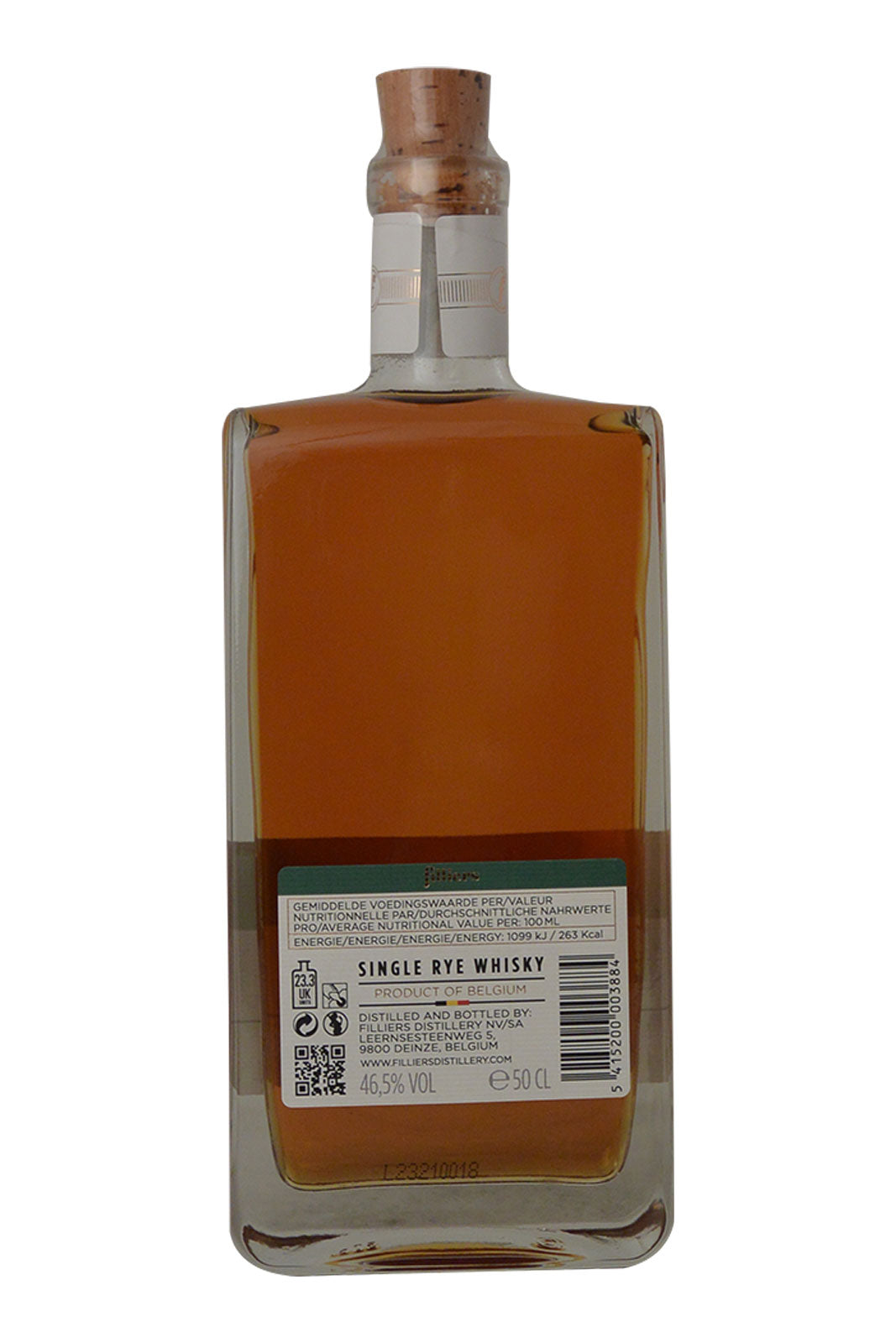 Filliers 100% Rye Whisky - 8 Years - 46.5% ABV - Limited Edition