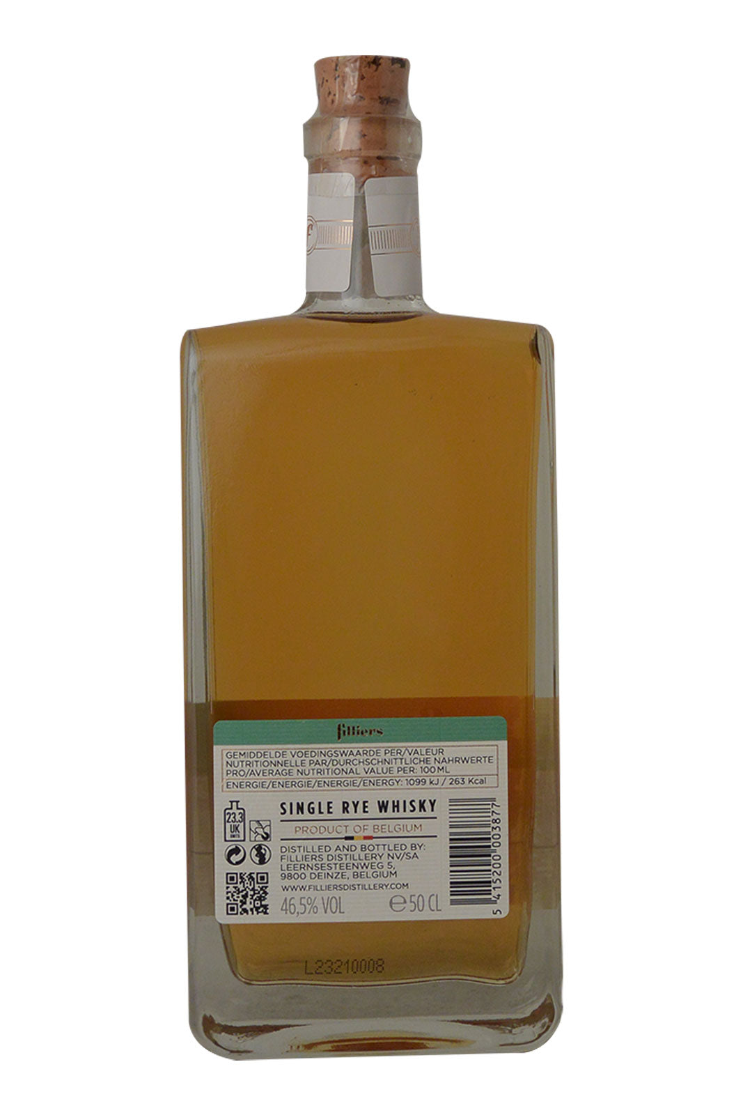 Filliers 100% Rye Whisky - 5 Years - 46.5% ABV - Limited Edition