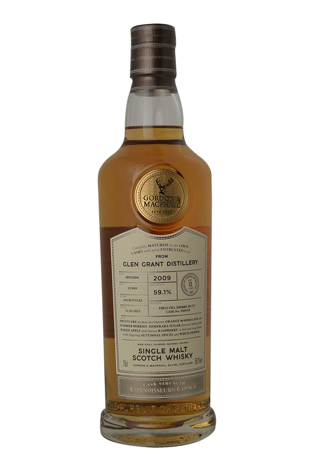 Glen Grant 13  Year Old (2009-2023) Sherry Cask Gordon & Macphail - Connoisseurs Choice