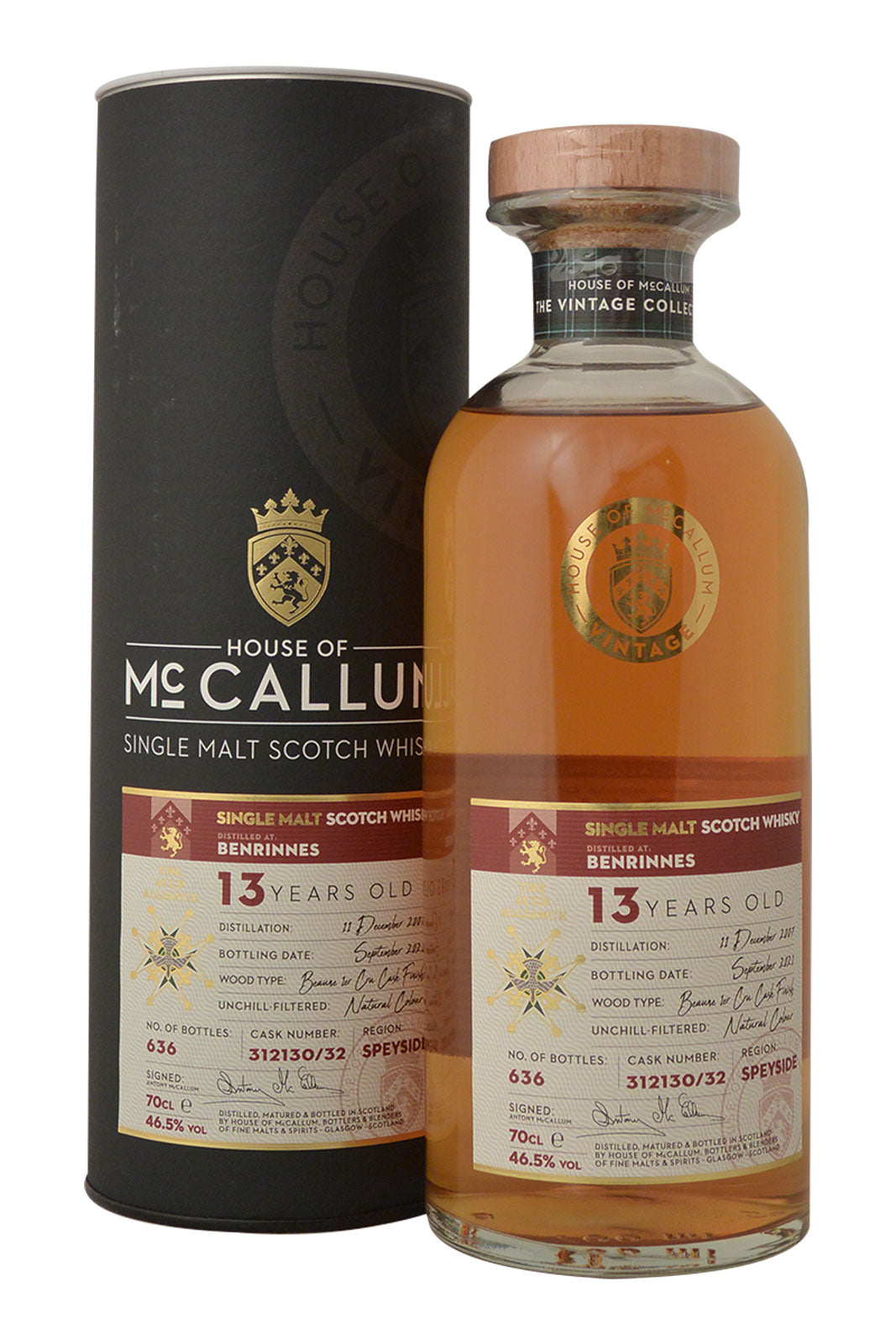 House of McCallum Benrinnes 13 Year Old Beaune 1er Cru Cask Finish