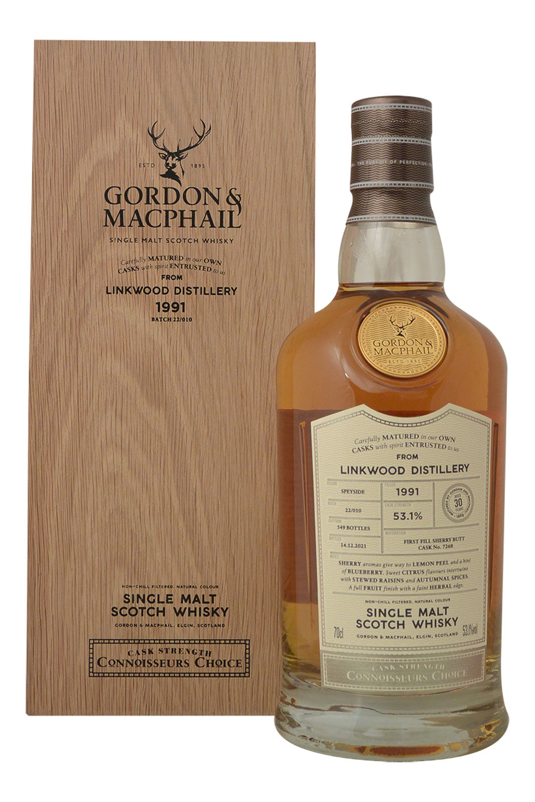 Linkwood 1991 Connoisseurs Choice Gordon and MacPhail