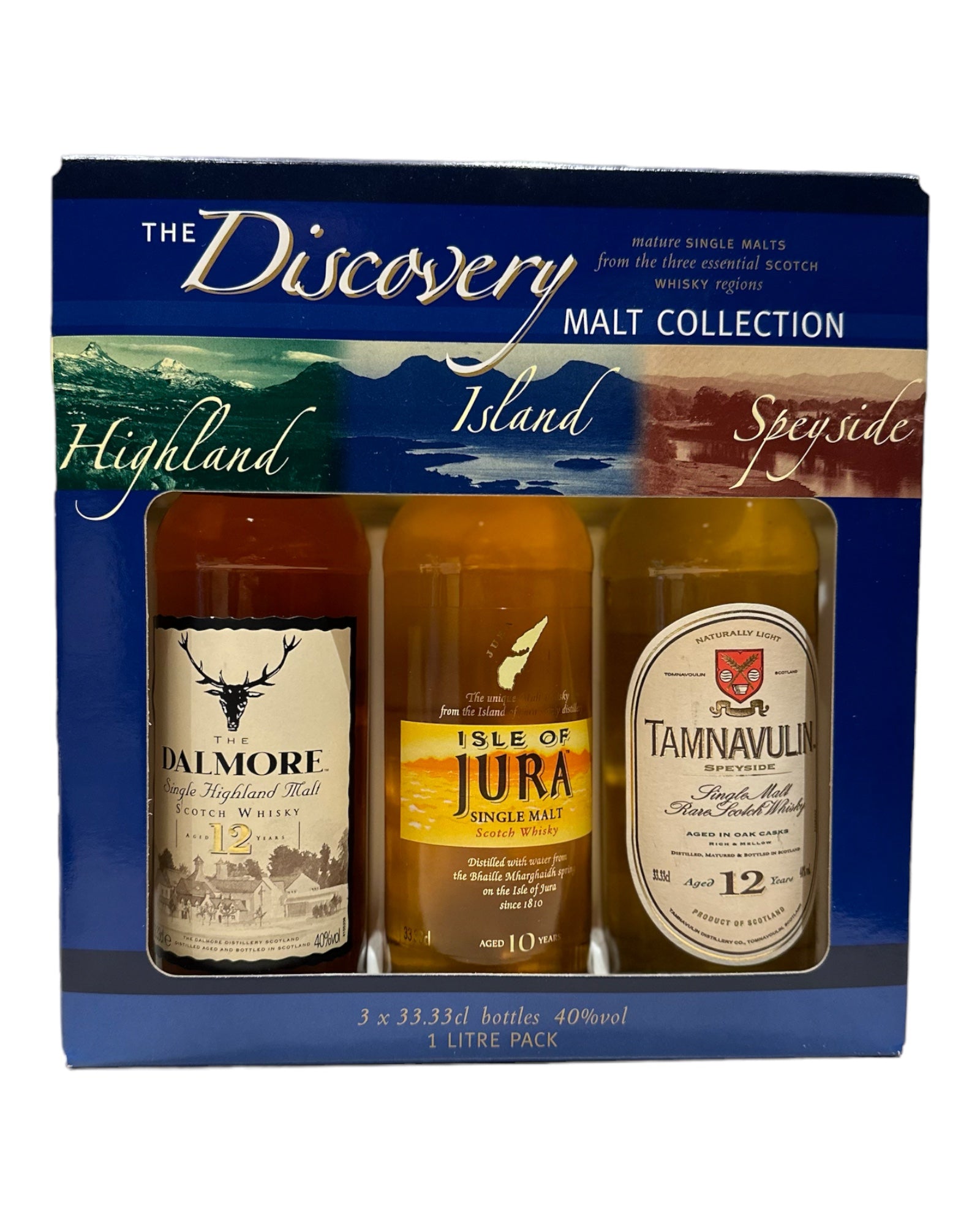 The Discovery Malt Collection Jura, Dalmore and Tamnavulin 3 x 33.33cl 40%