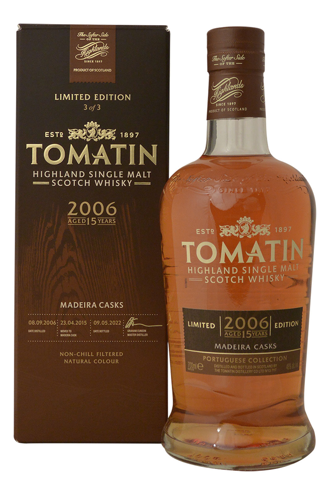 Tomatin 2006 Madeira Cask 15 Year Old