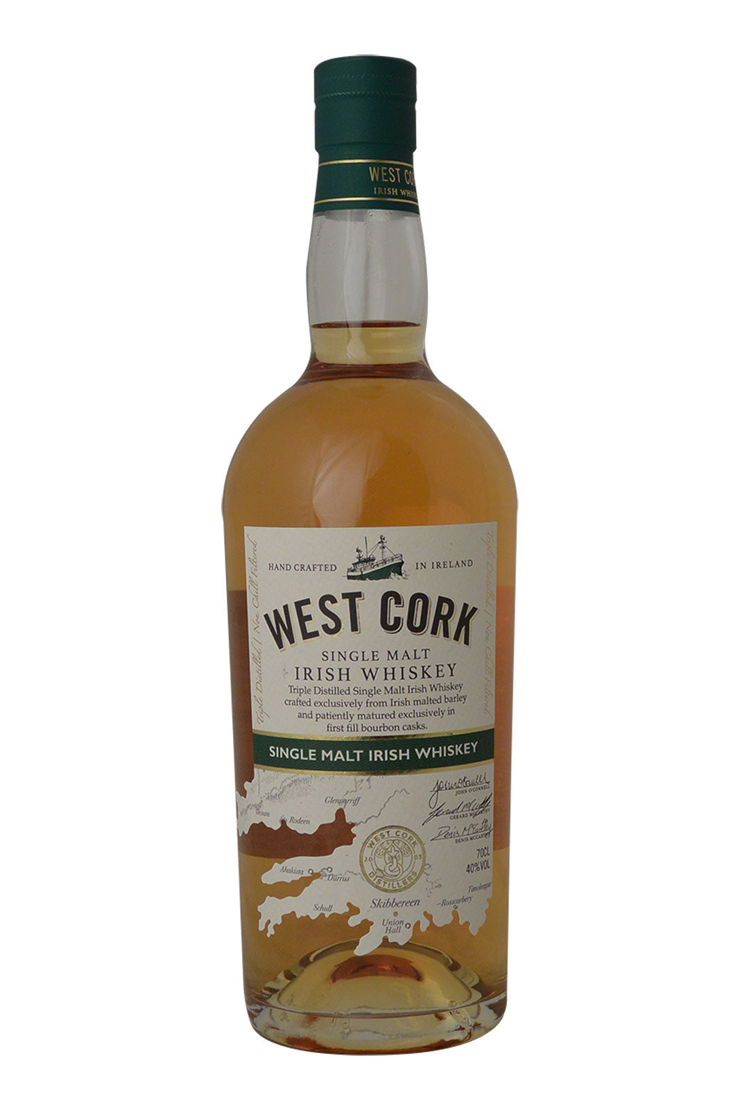 West Cork Single Malt Irish Whiskey -  First Fill Bourbon Casks