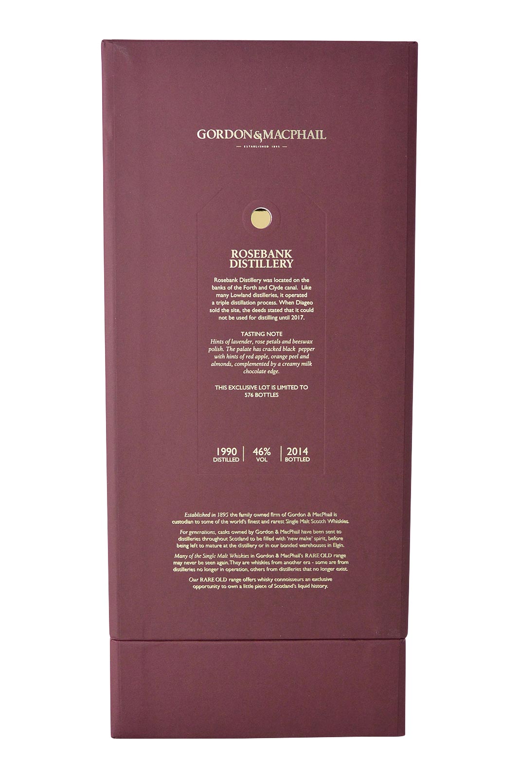 Rosebank 1990 Rare Old 24 Year Old Gordon & MacPhail