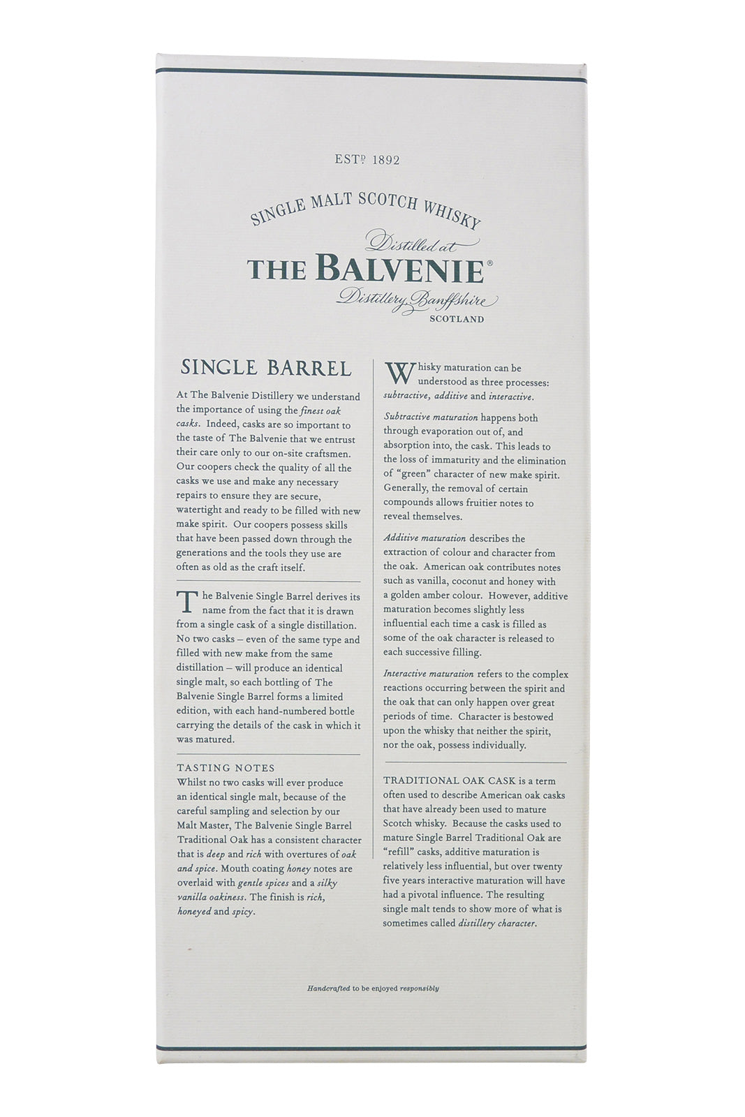 Balvenie 25 Year Old Single Barrel Traditional Oak