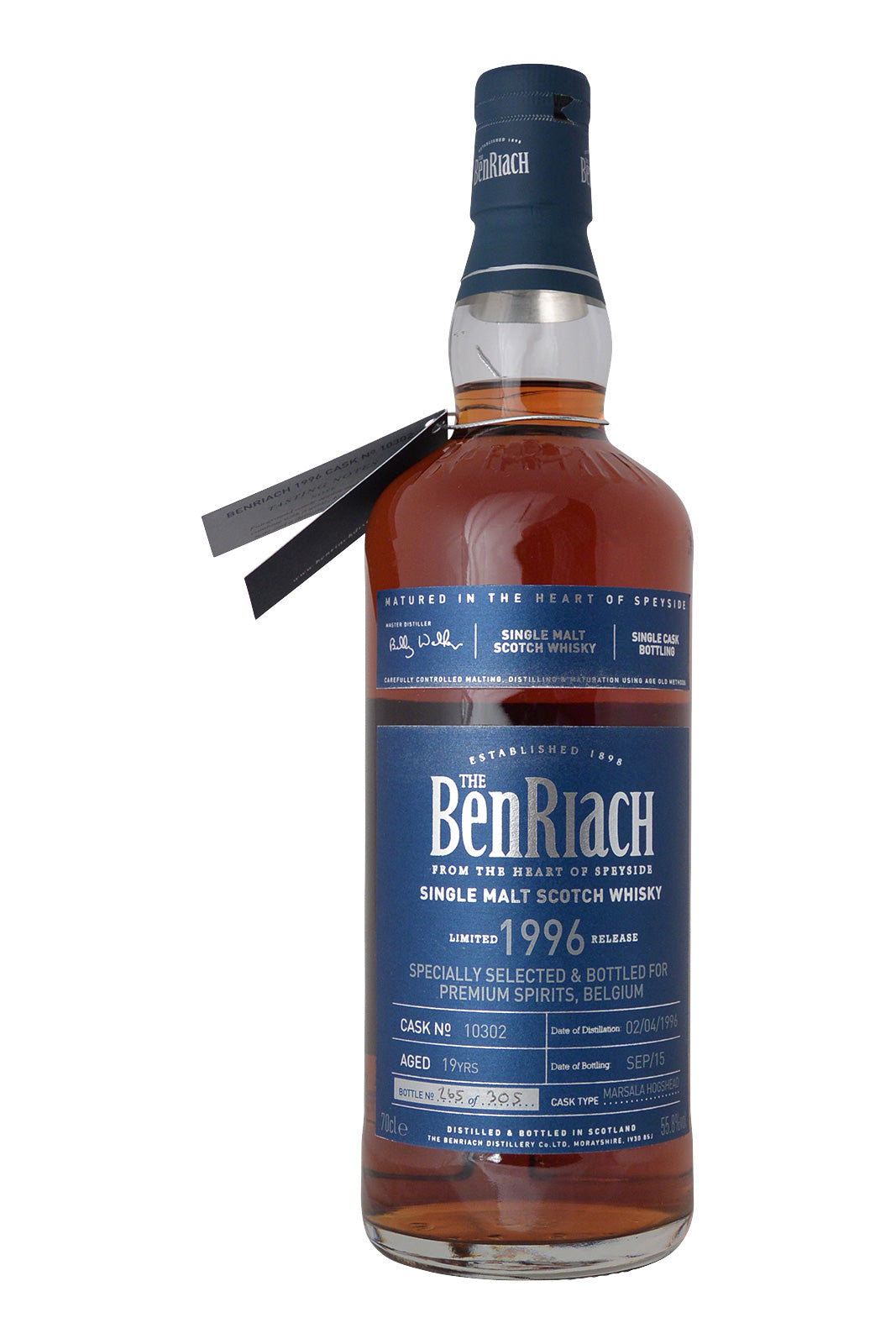 Benriach 1996 Cask N° 10302 Marsala Hogshead