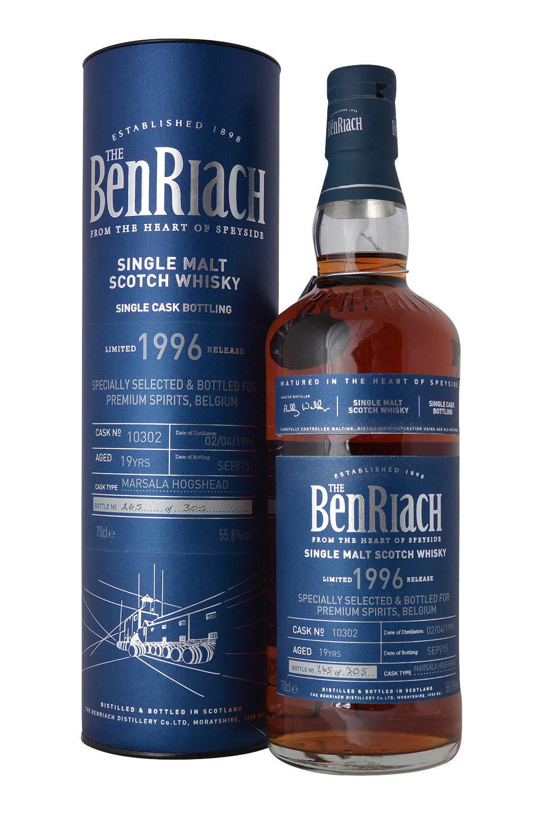 Benriach 1996 Cask N° 10302 Marsala Hogshead