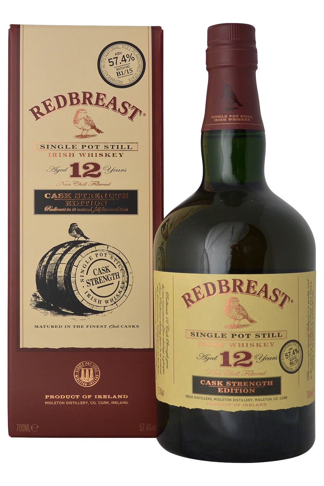 Redbreast 12 Year Old Single pot Still Cask Stength