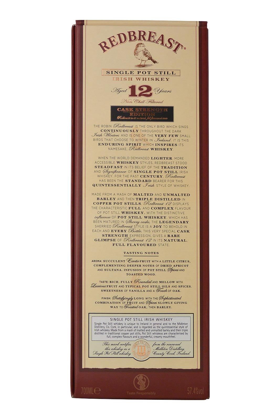 Redbreast 12 Year Old Single pot Still Cask Stength