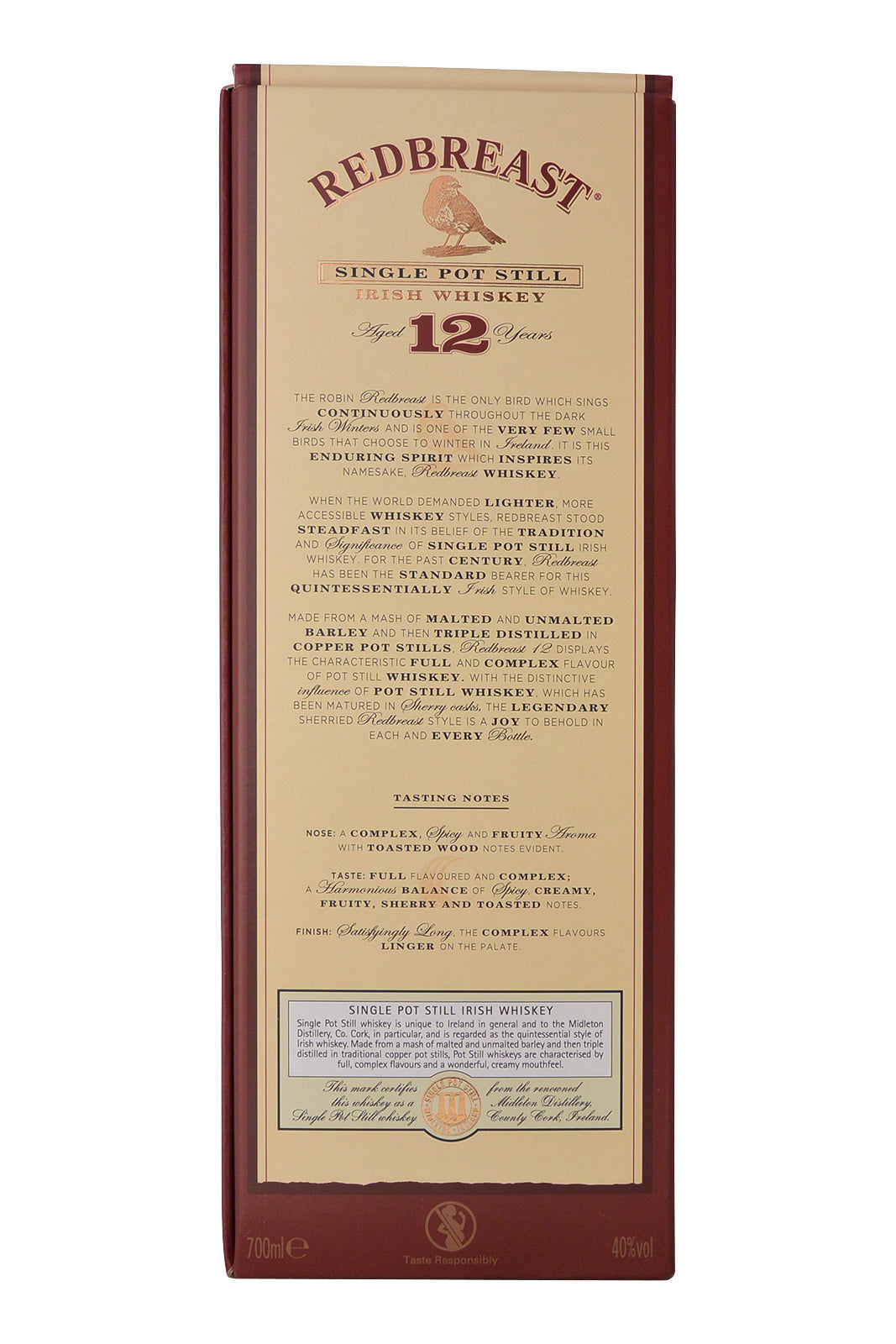 Redbreast 12 Year Old Single Pot Still