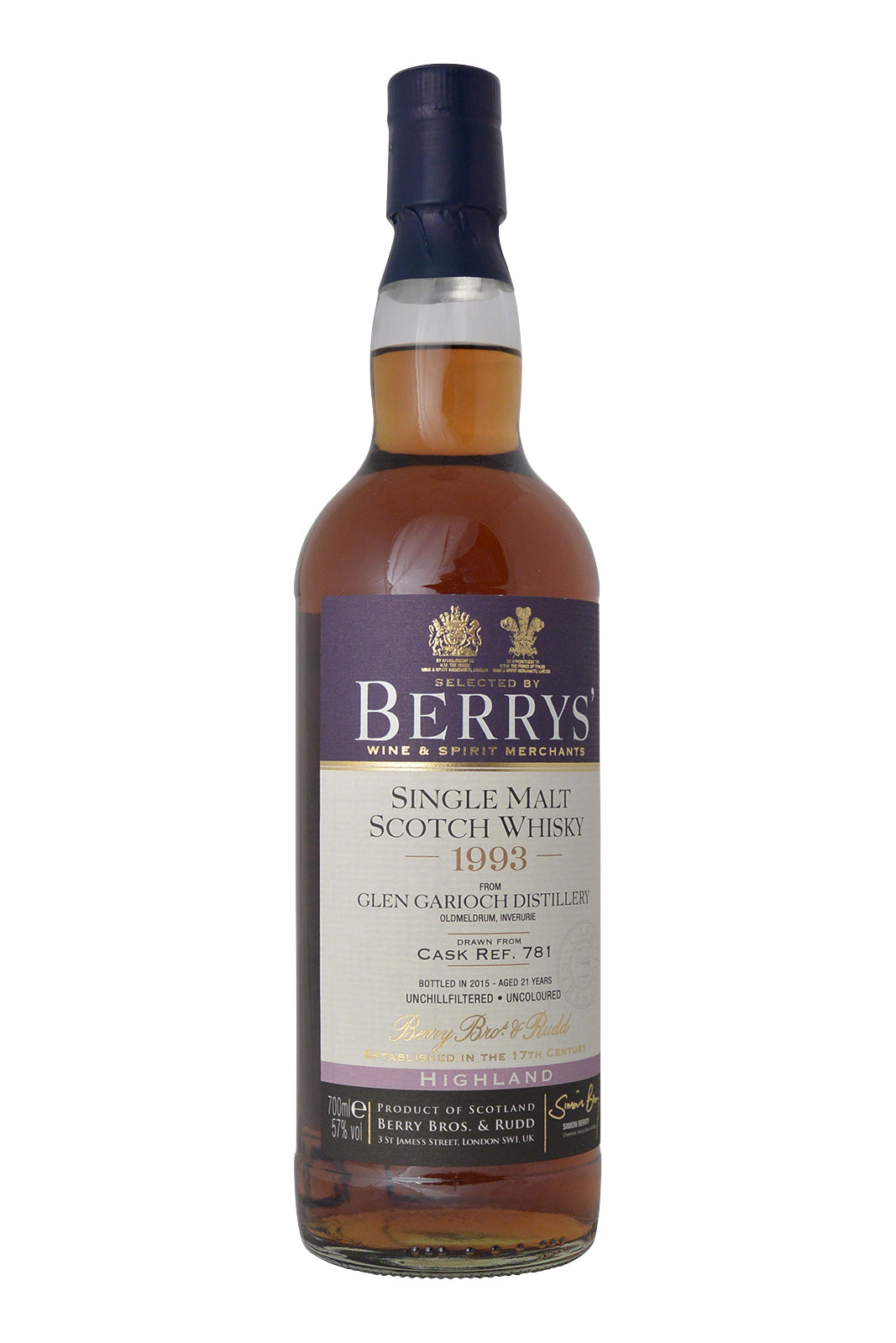 Glen Garioch 1993 Cask Ref. 781 Berry's