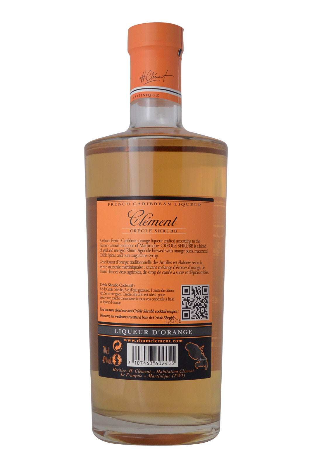 Clement liqueur Shrubb Liqueur d'Orange