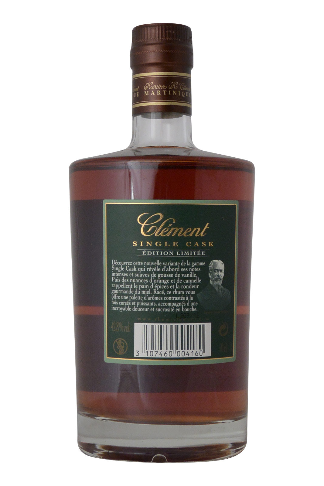 Clement Single Cask Rum 42.8% avril 2004 Vanille Intense