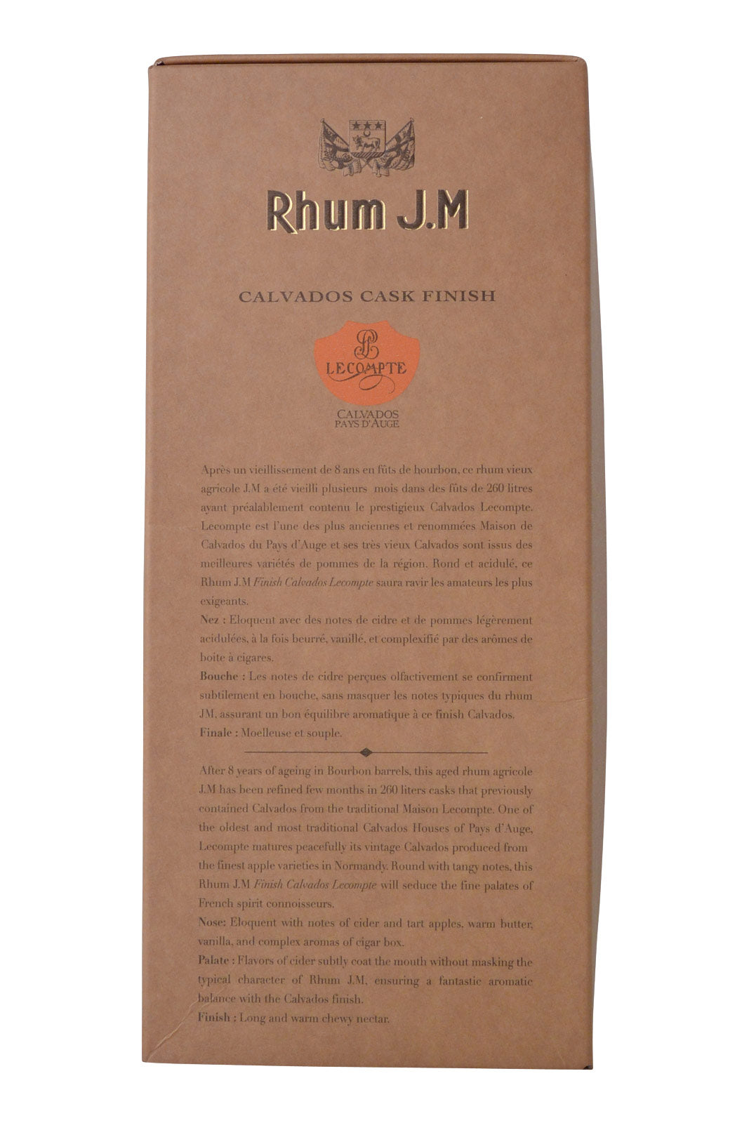 JM Rhum Agricole Calvados Lecompte Finish