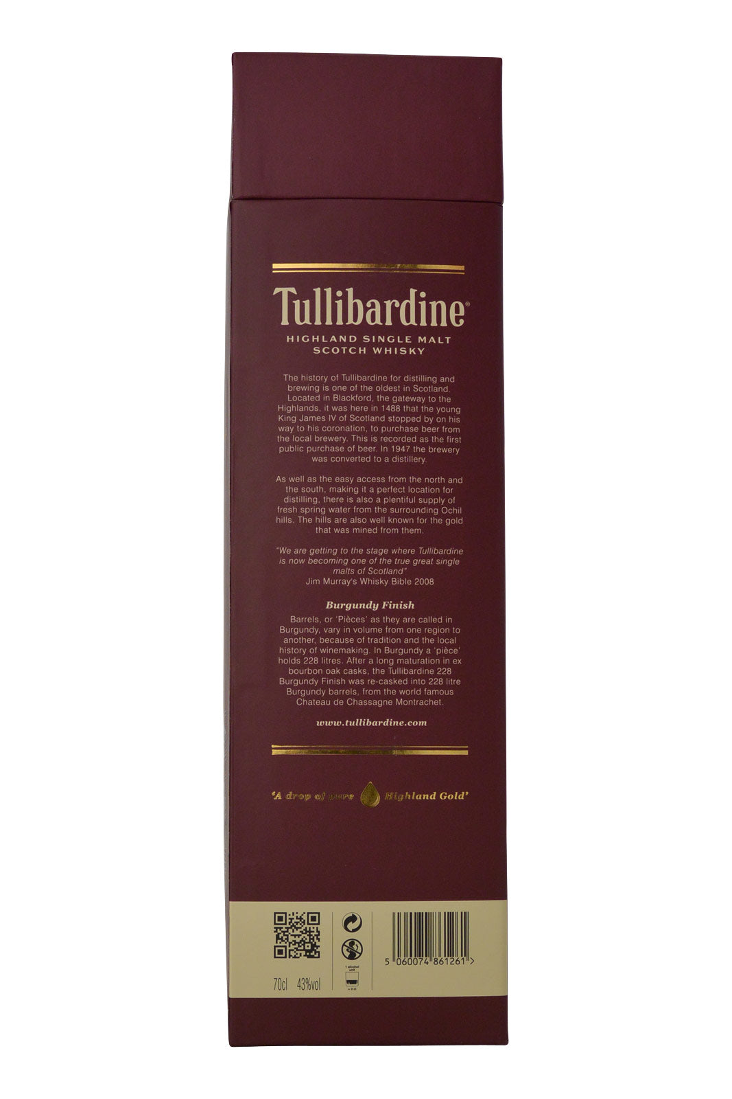 Tullibardine 228 Burgundy Finish