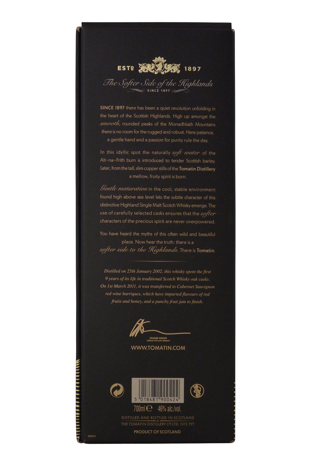 Tomatin 2002 Cabernet Sauvignon