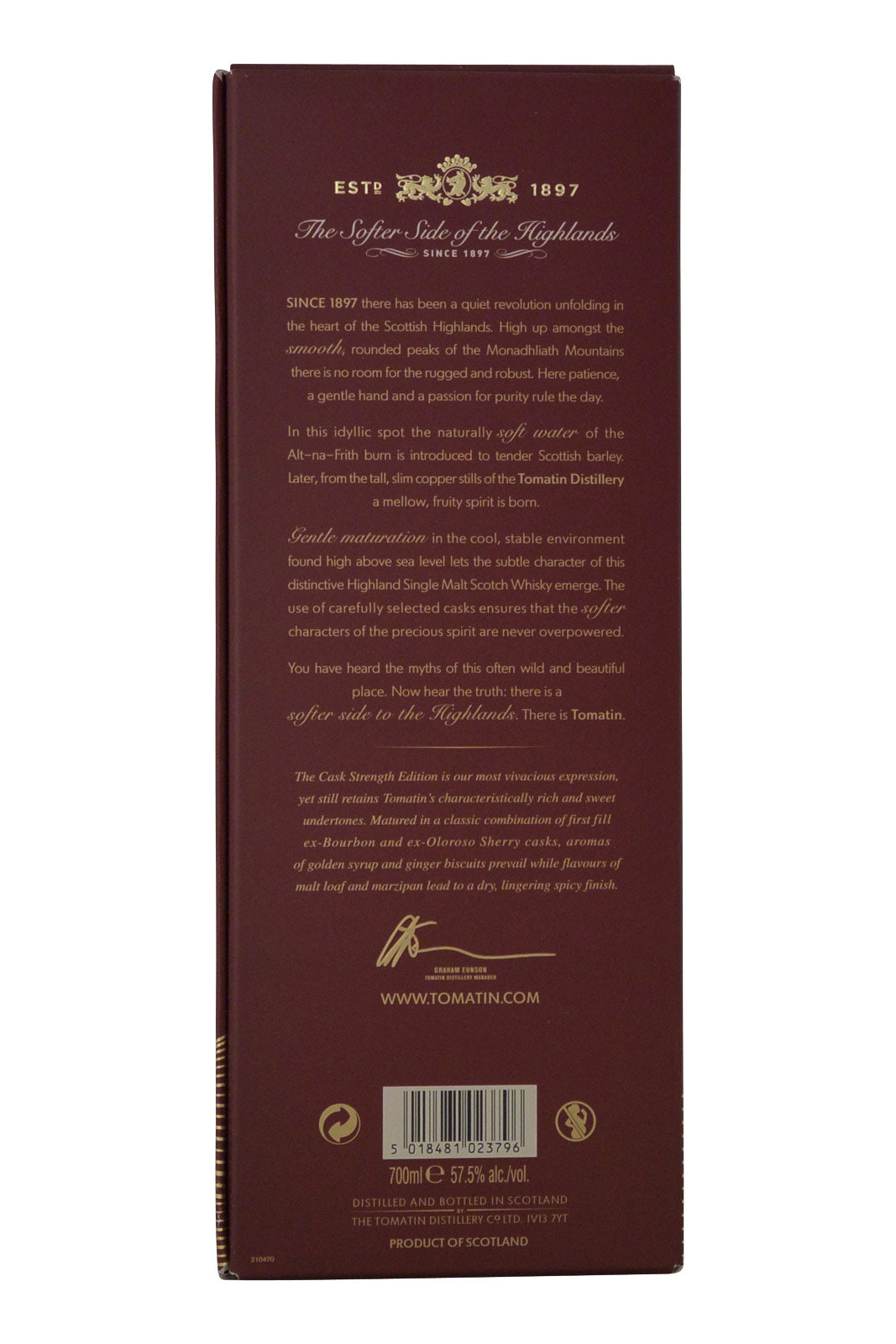 Tomatin Cask Strenght Bourbon & Sherry Casks