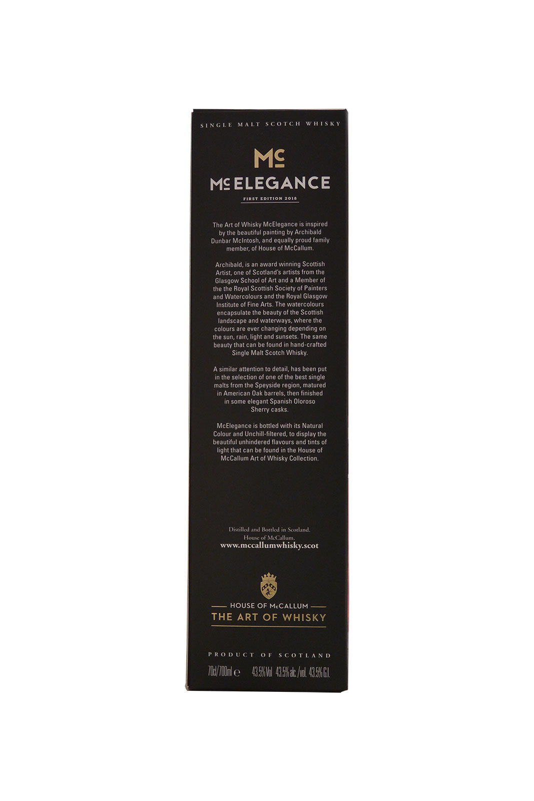 The Art of Whisky Mc Elegance Sherry Wood Cask House of McCallum