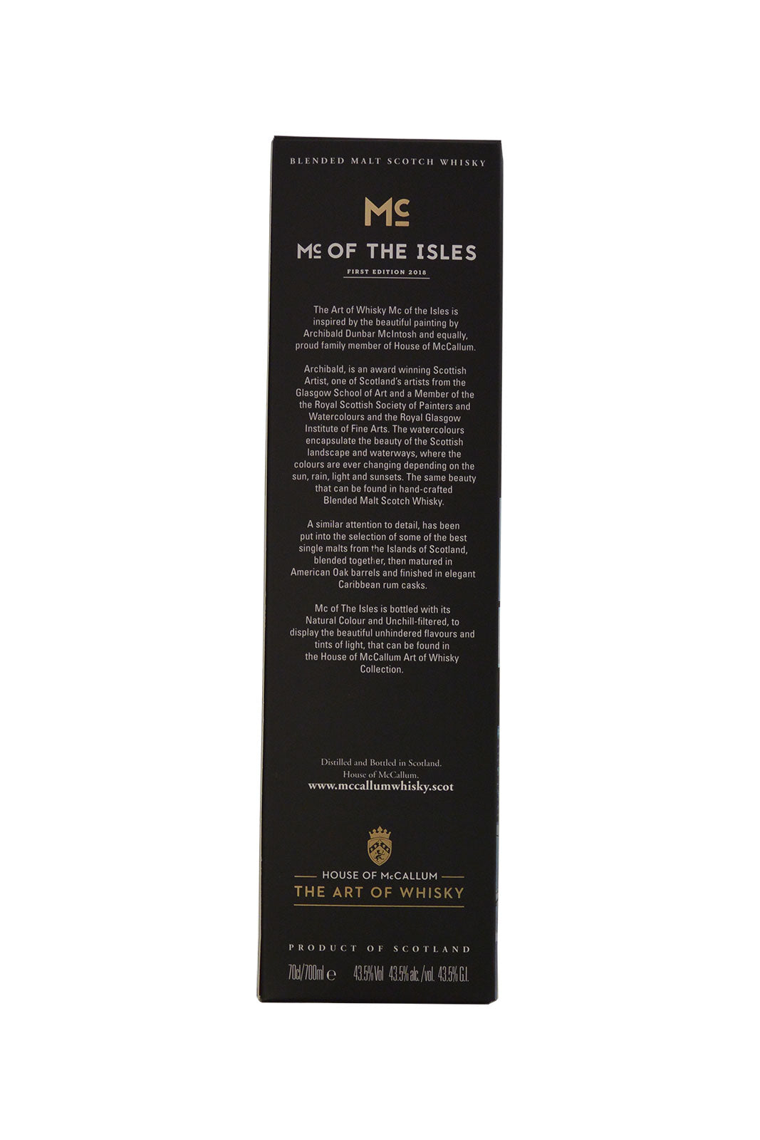 The Art of Whisky Mc of the Isles Rum Wood Cask House of McCallum