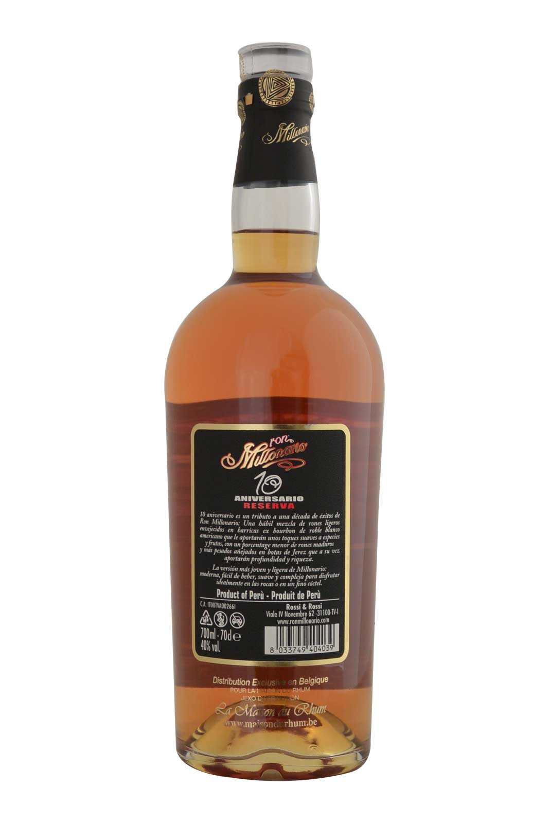 Millonario Ron 10 Aniversario Reserva Old