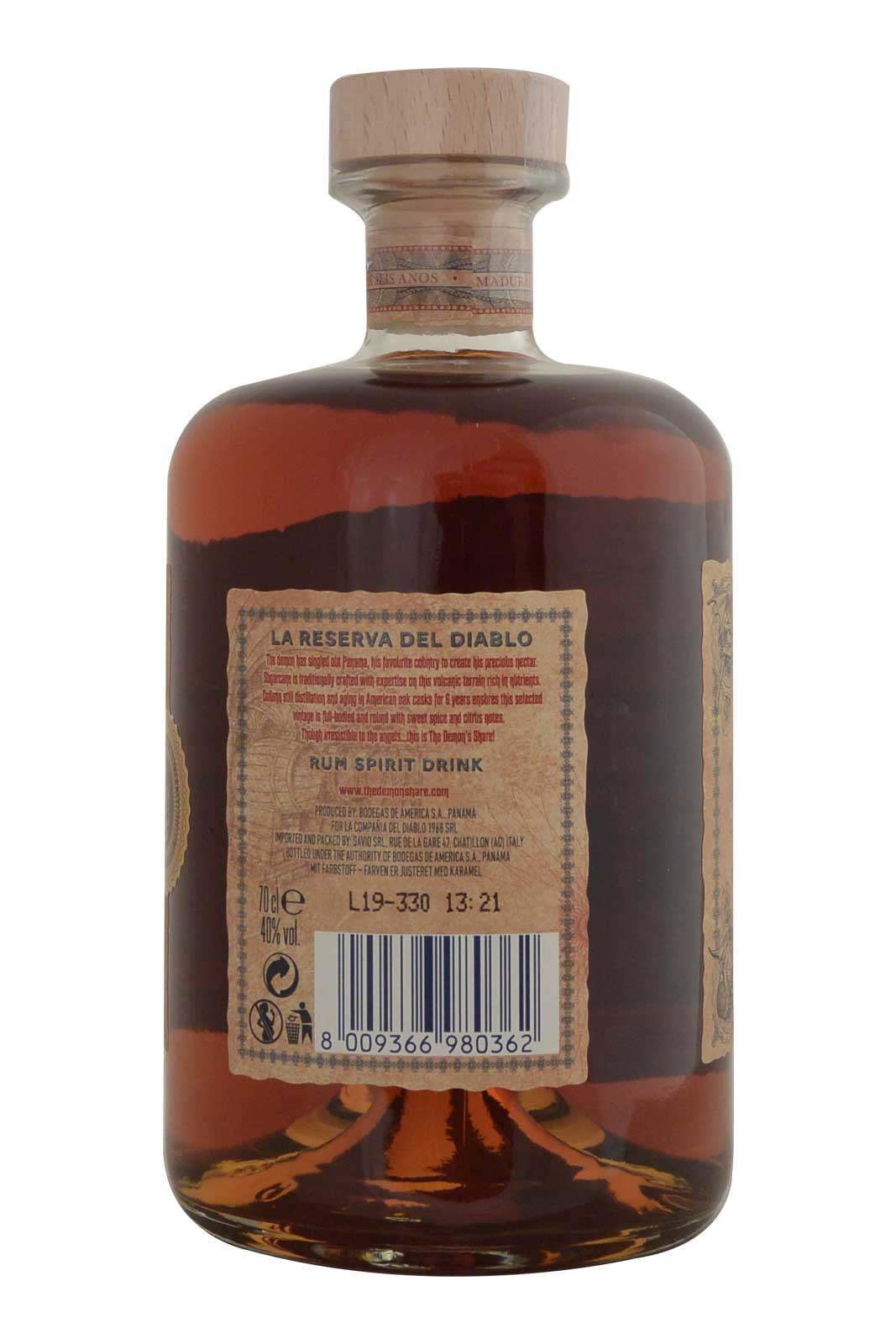 The Demon's Share Rum 6 Year Old