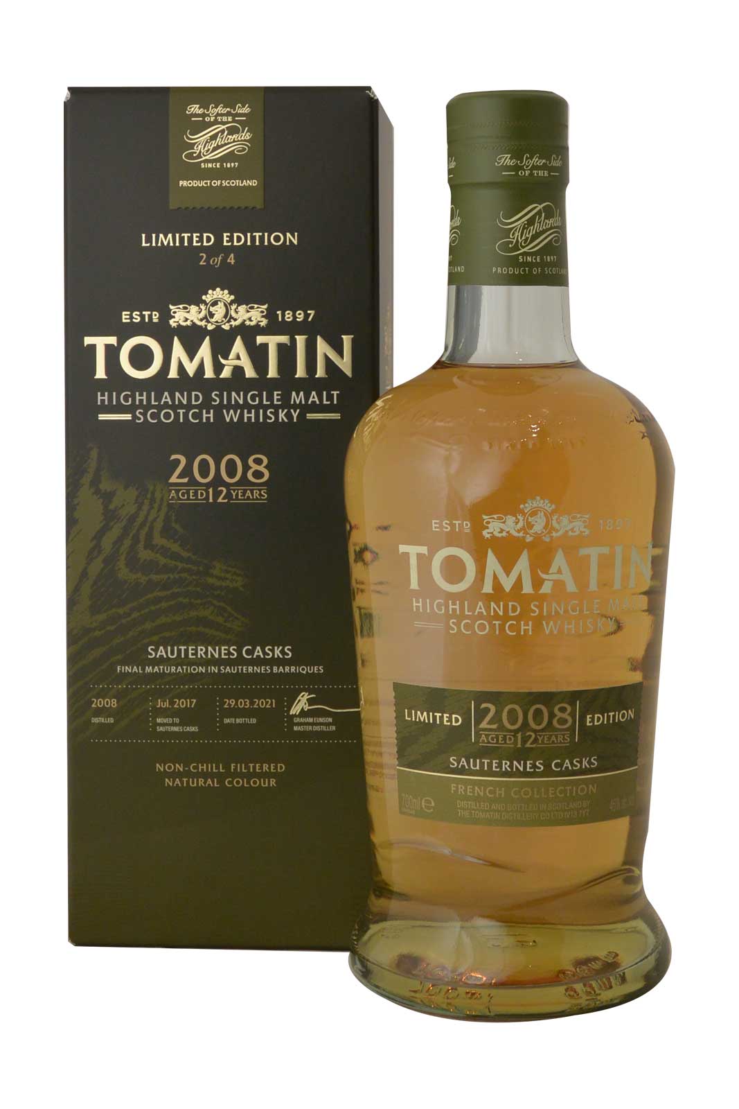 Tomatin 12 Year Old 2008 Sauternes - French Collection