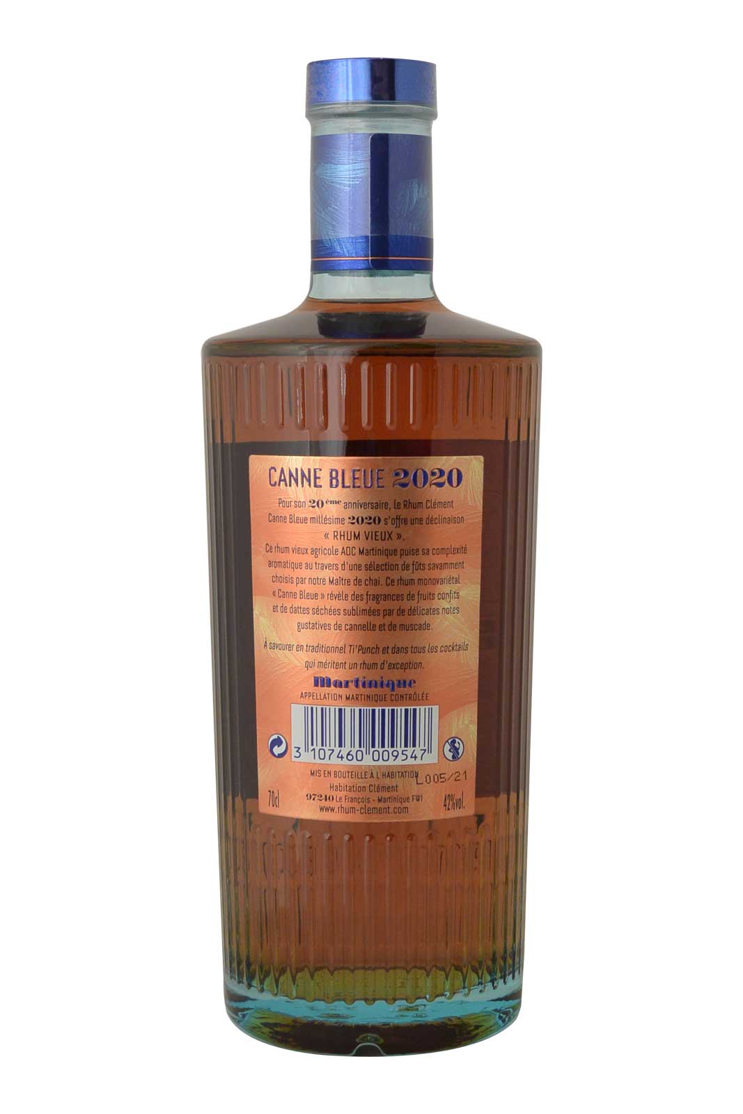 Rhum Clément Canne Bleu 20ème Anniversaire 2020