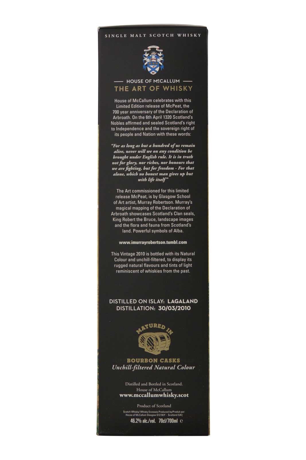 The Art of Whisky Mc Peat 10 Year Old Lagaland Single Malt House of McCallum