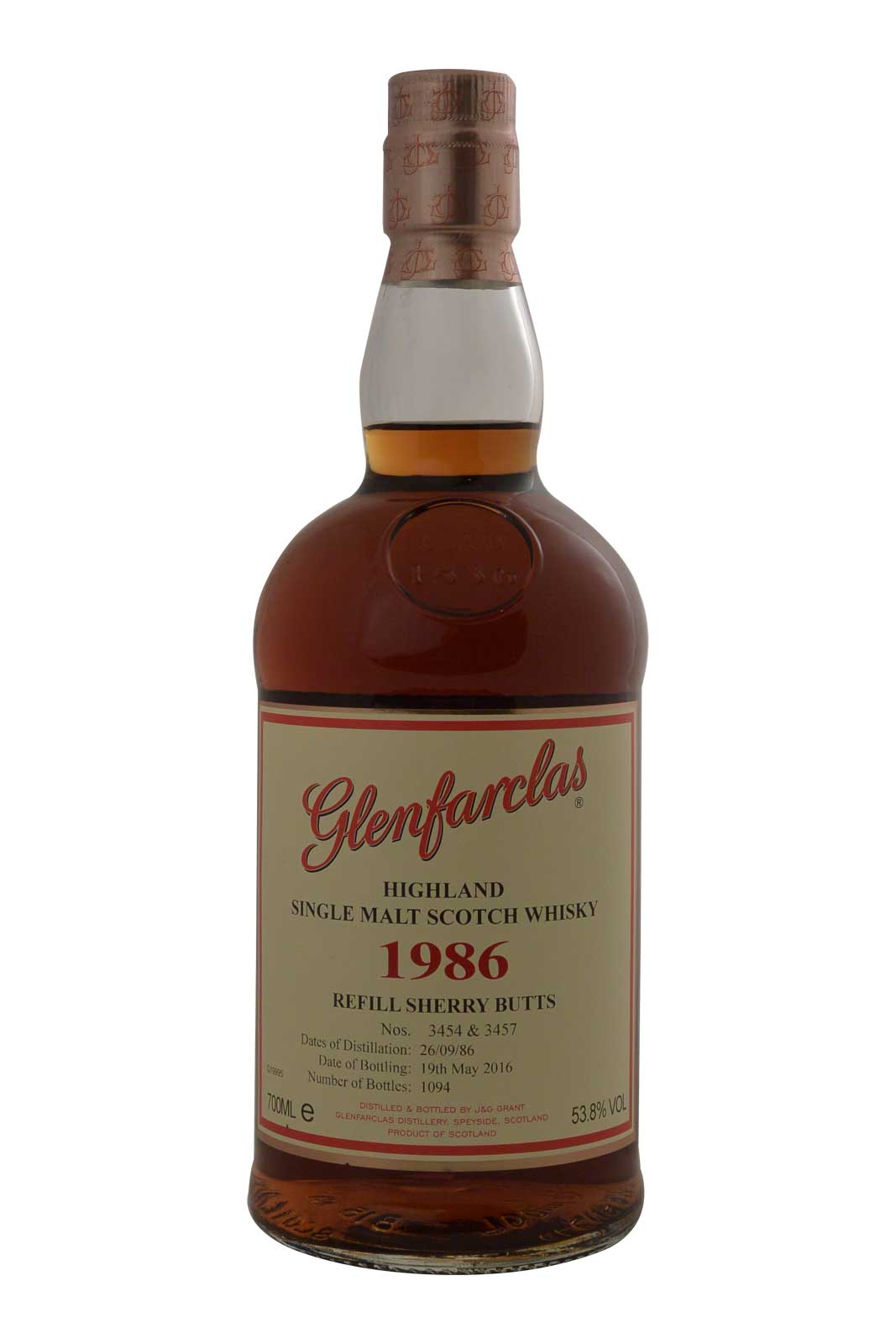 Glenfarclas 1986 Refill Sherry Butts