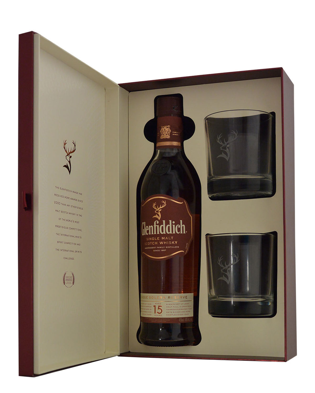 Glenfiddich 15 Year Old Gift Box + 2 Glasses