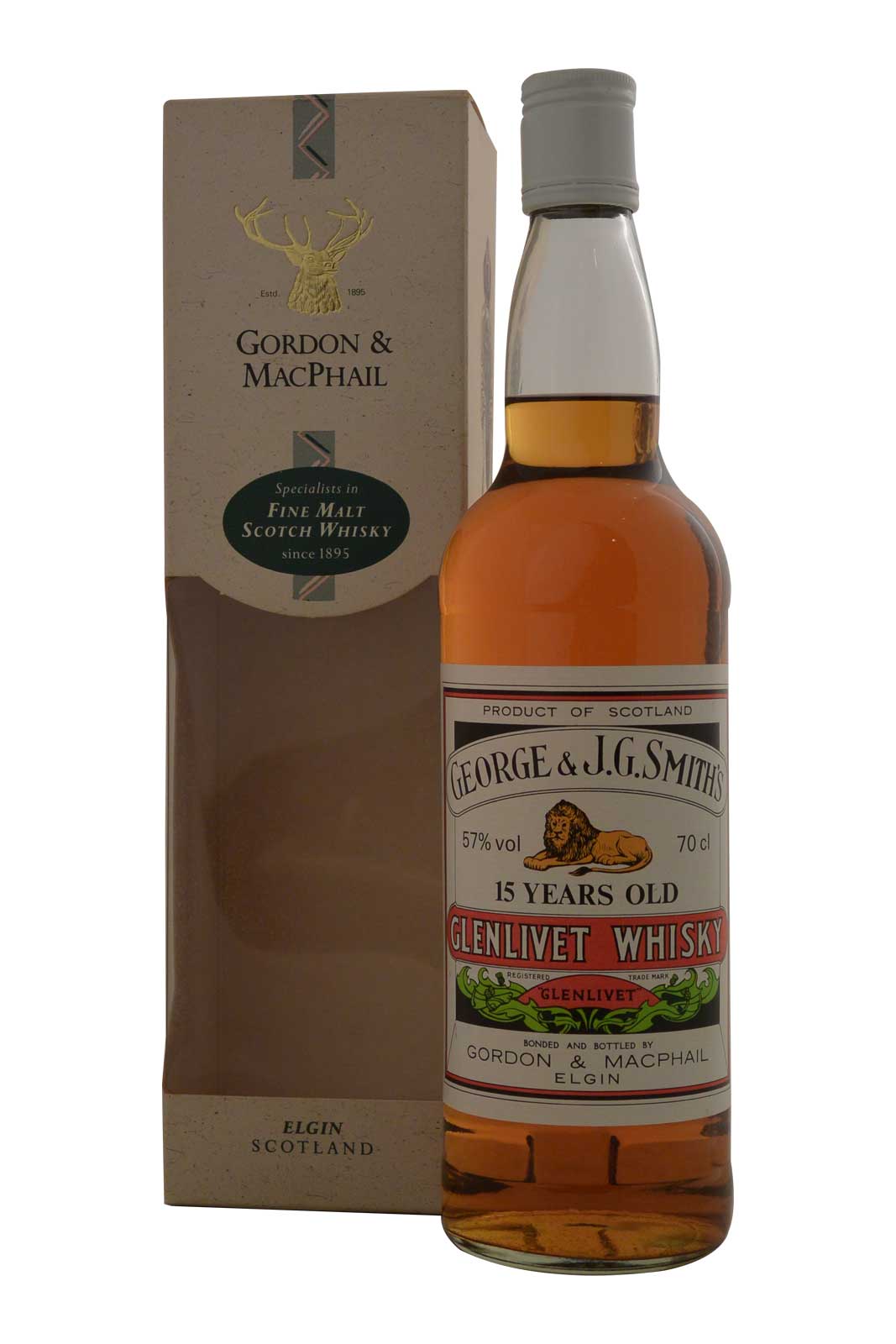 Glenlivet Whiskey George & JGSmith's 15 ans Gordon & MacPhail