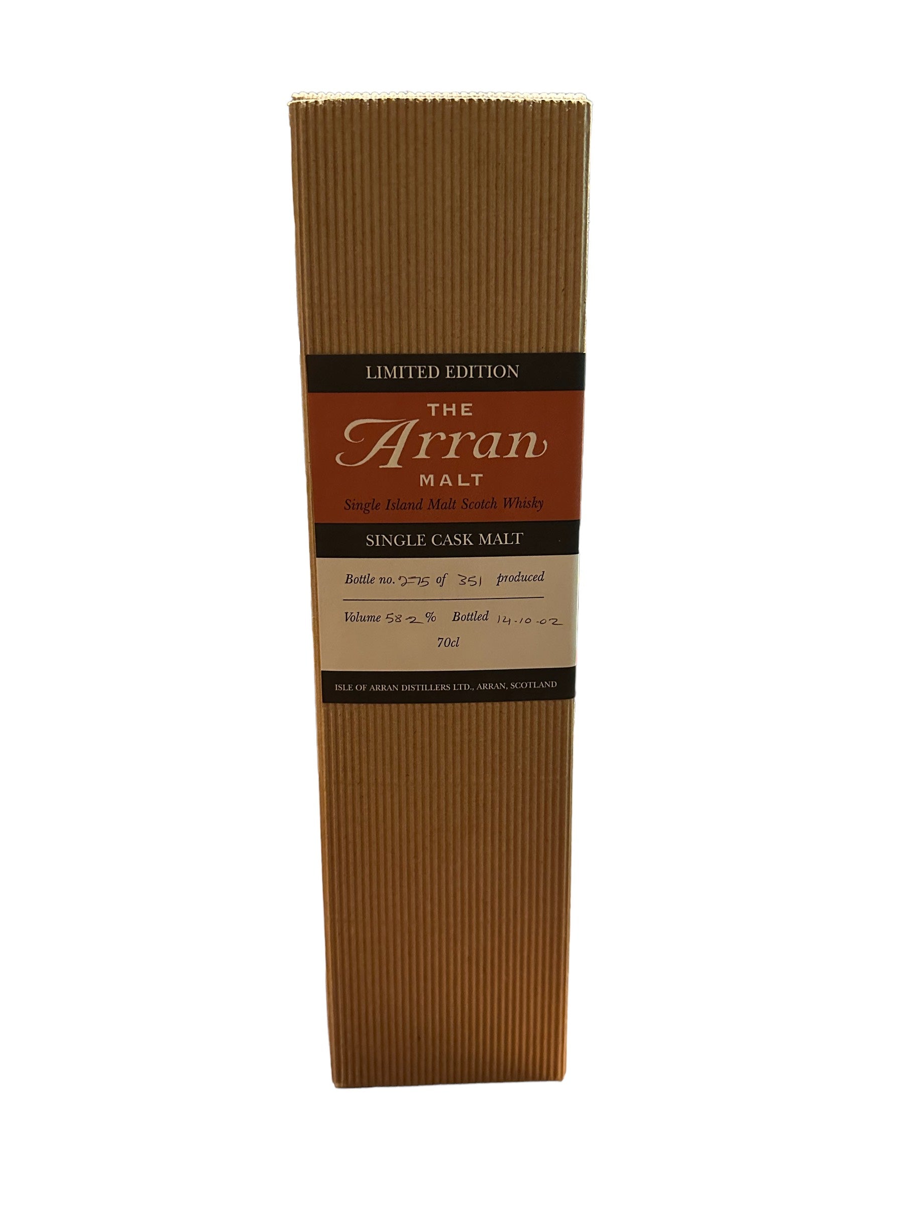 Arran Single cask bottling 275 / 351
