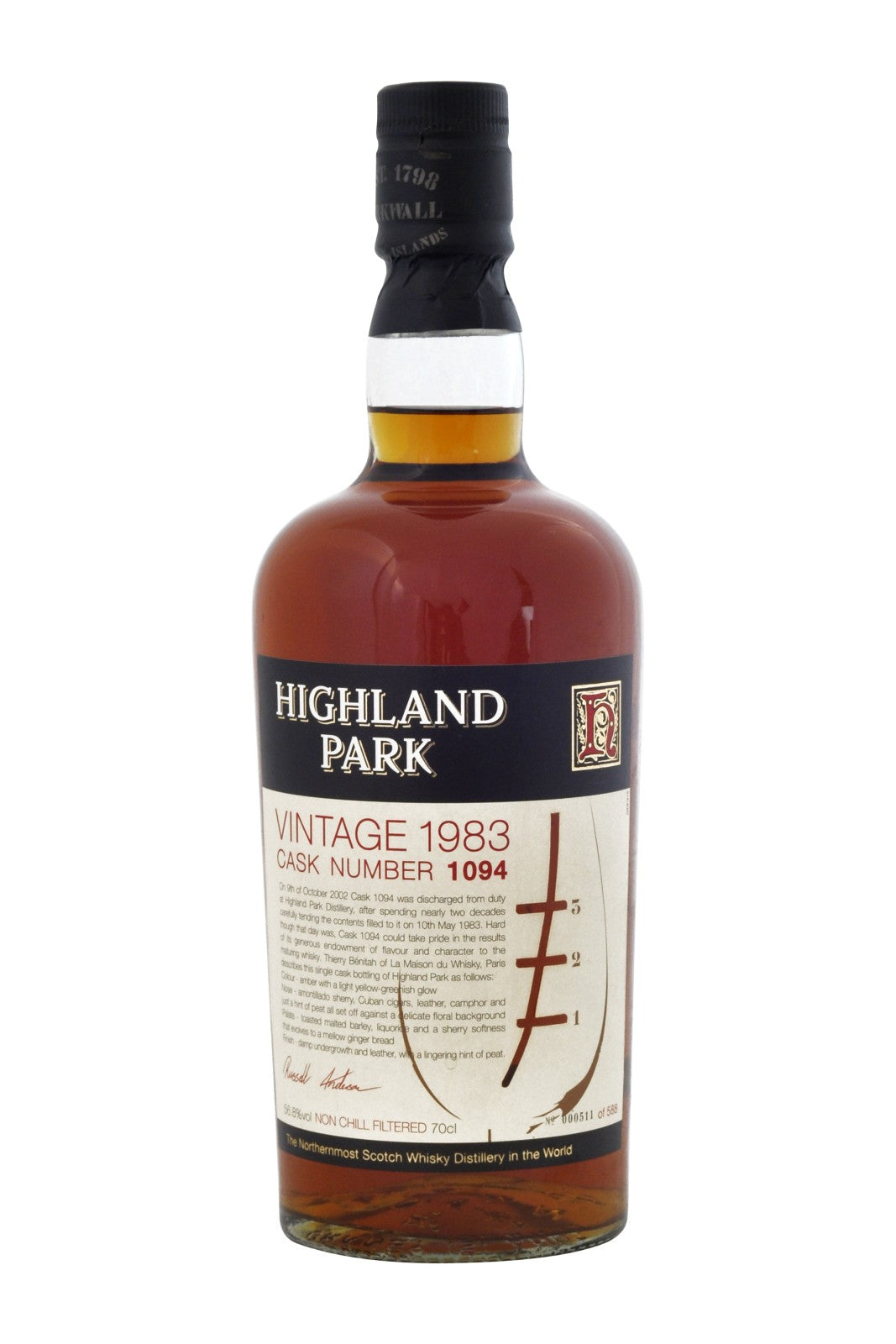 Highland Park Vintage 1983  cask n°1094