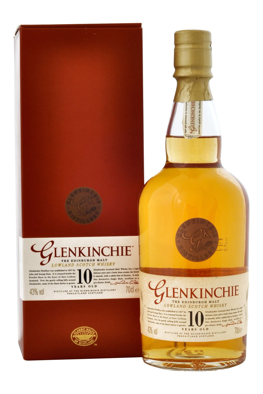 Glenkinchie 10 Year Old - old version