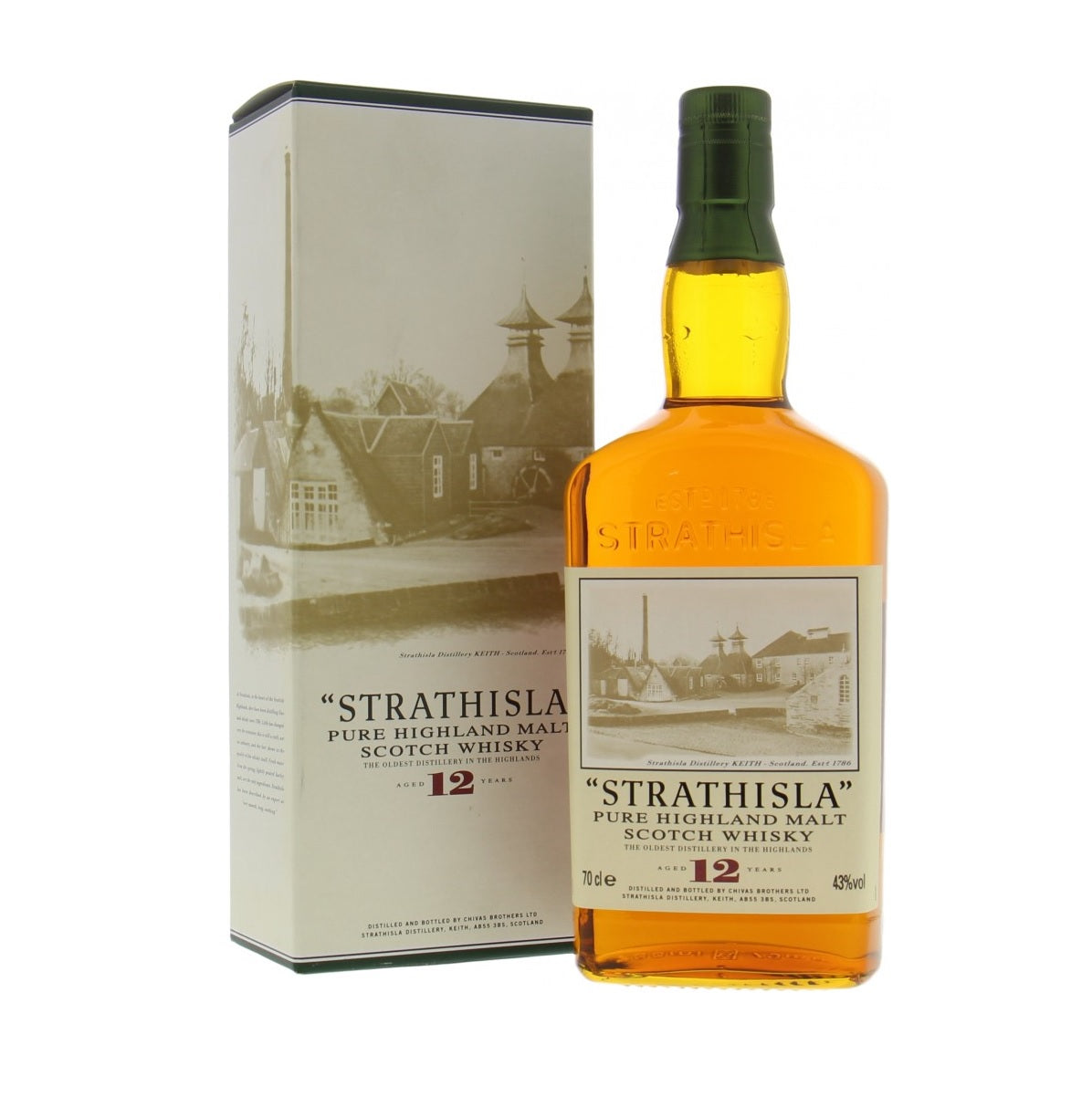 Strathisla 12 Year Old Cream Label Single Malt Whisky