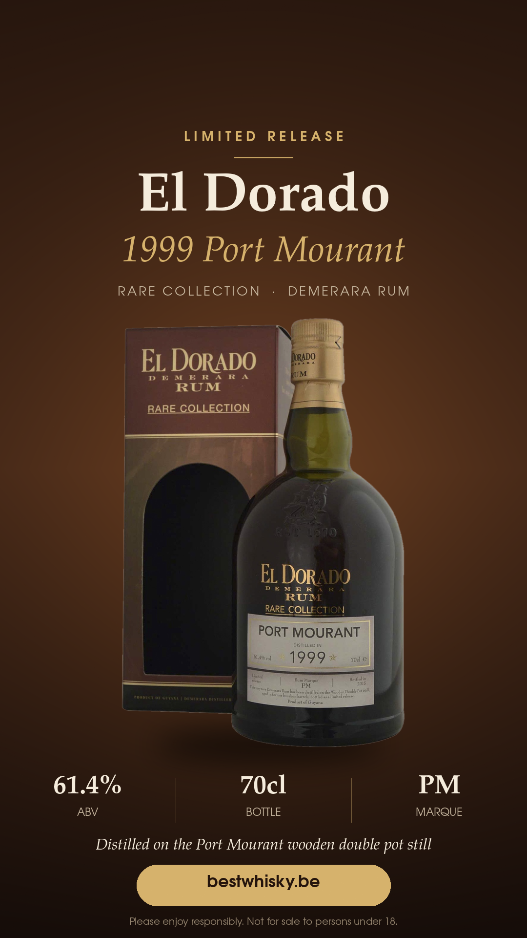 El Dorado 1999 Port Mourant: A Rare Taste of Demerara Pot Still Rum