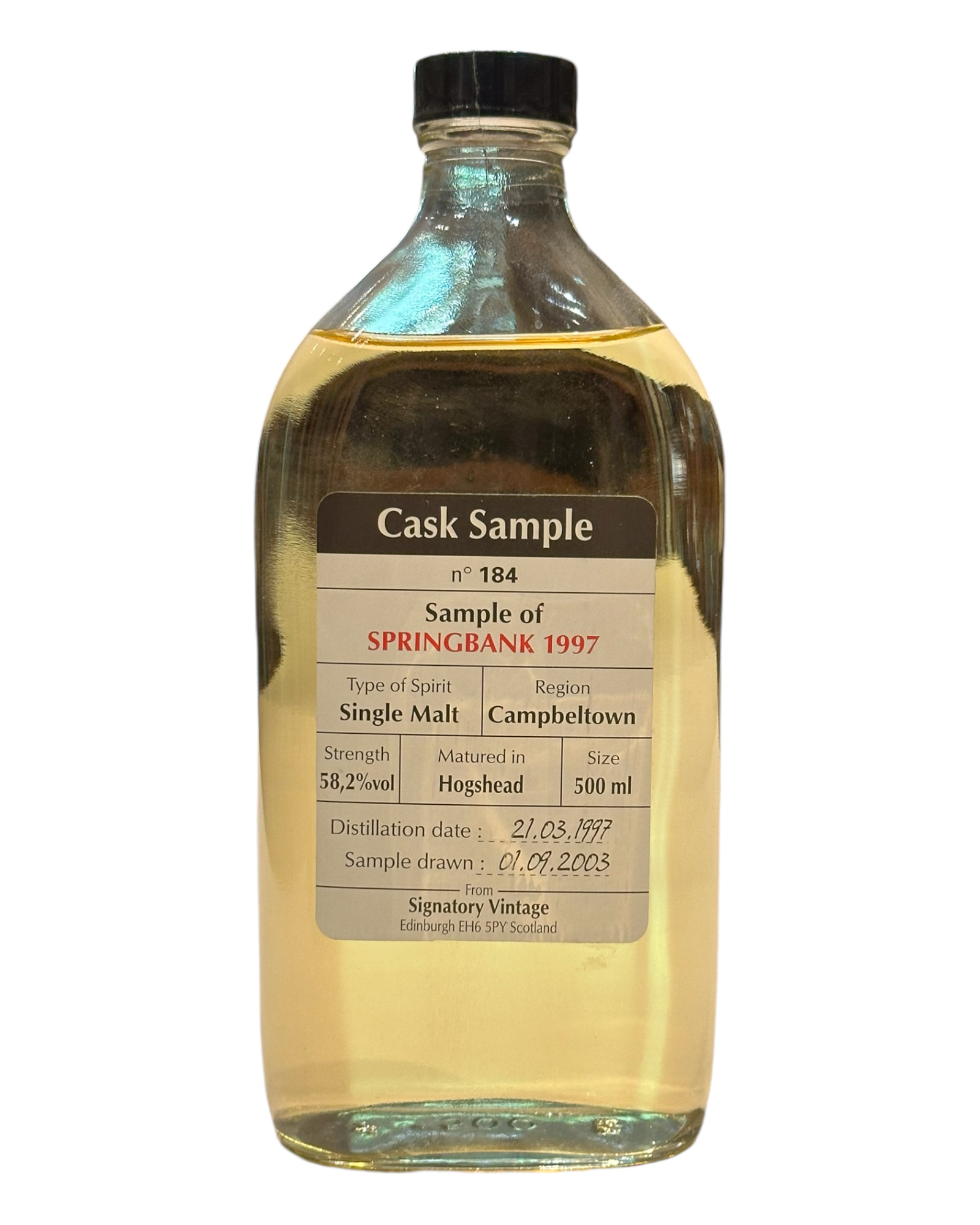 Springbank Cask sample 1997 Hogshead