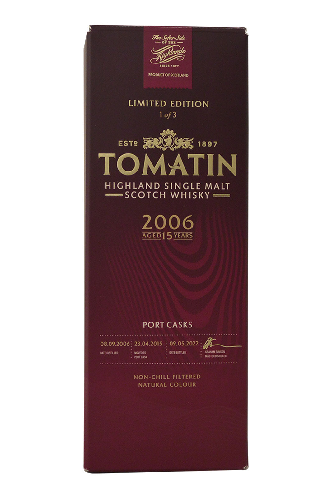 Tomatin 2006 Port cask 15 Year Old