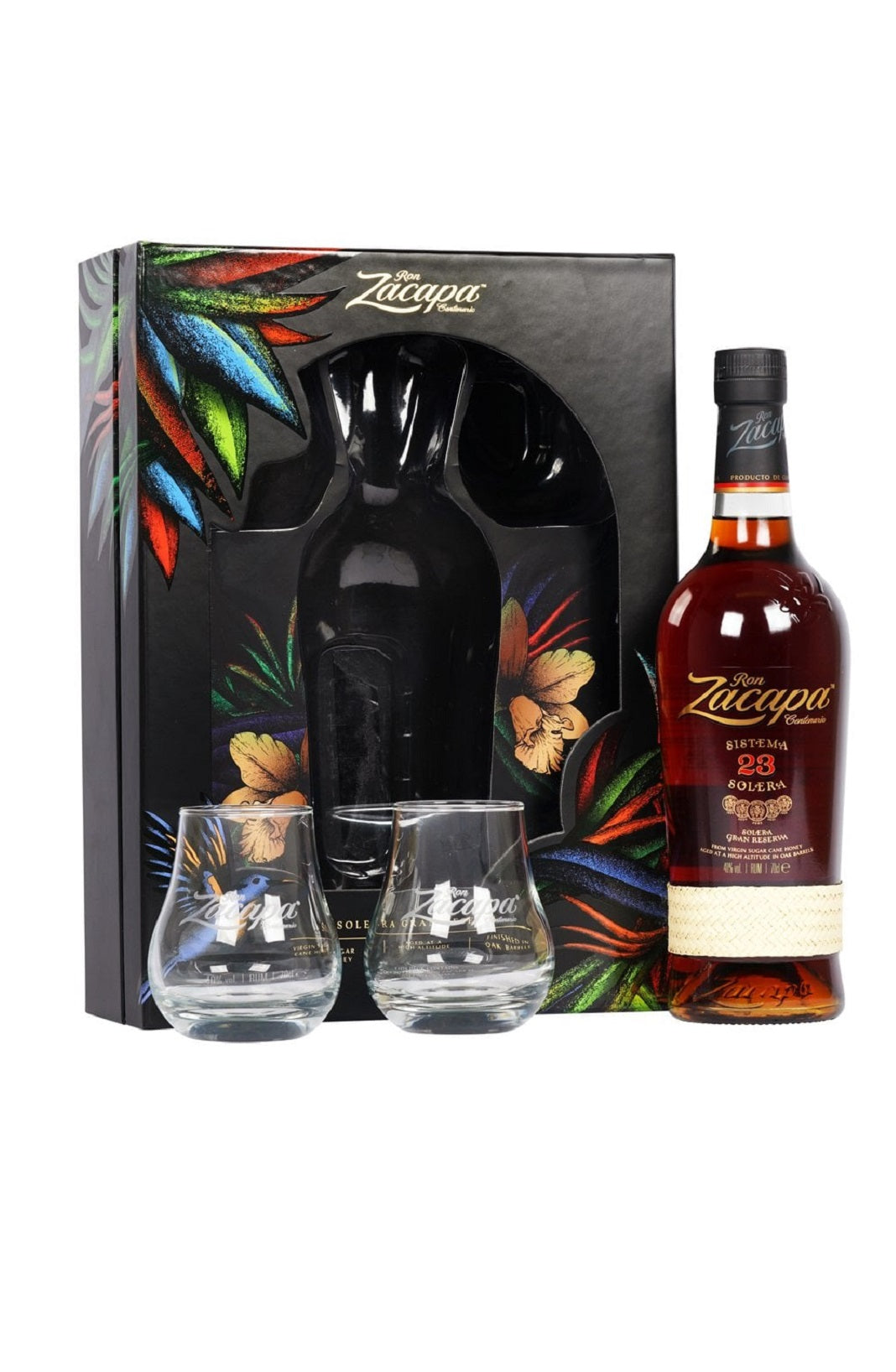 Zacapa Ron 23 Year Old - Sistema Solera Rum - 2 Glass Gift Pack