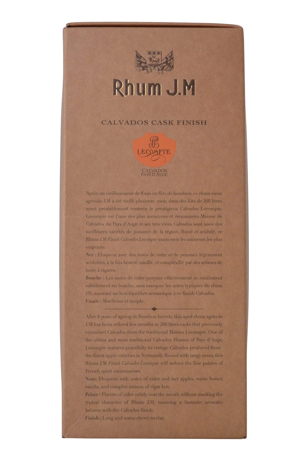 J.M. Rhum Agricole Calvados Lecompte Finish