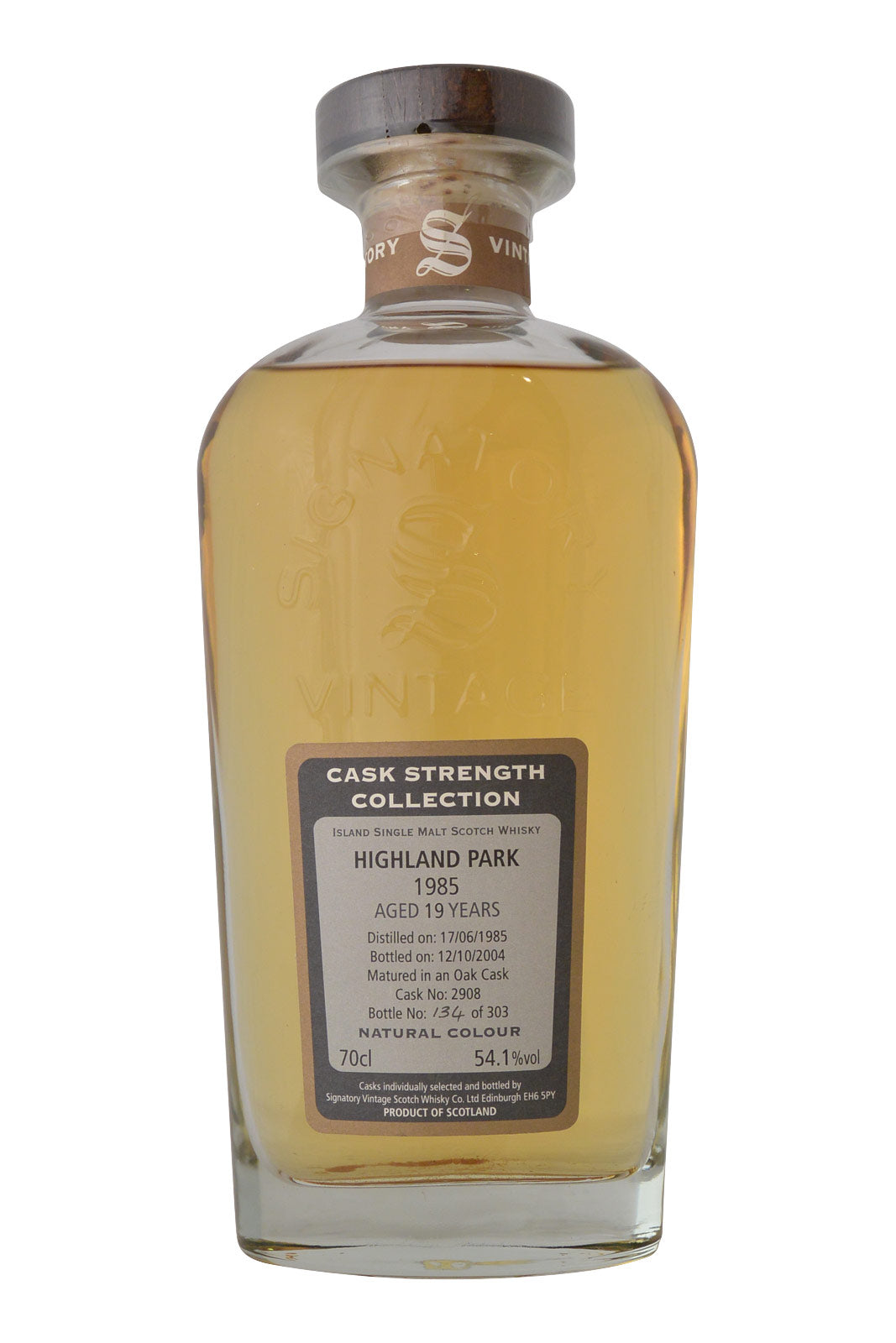 Highland Park 1985 Aged 19 Year Old Cask Strength Collection Signatory Vintage