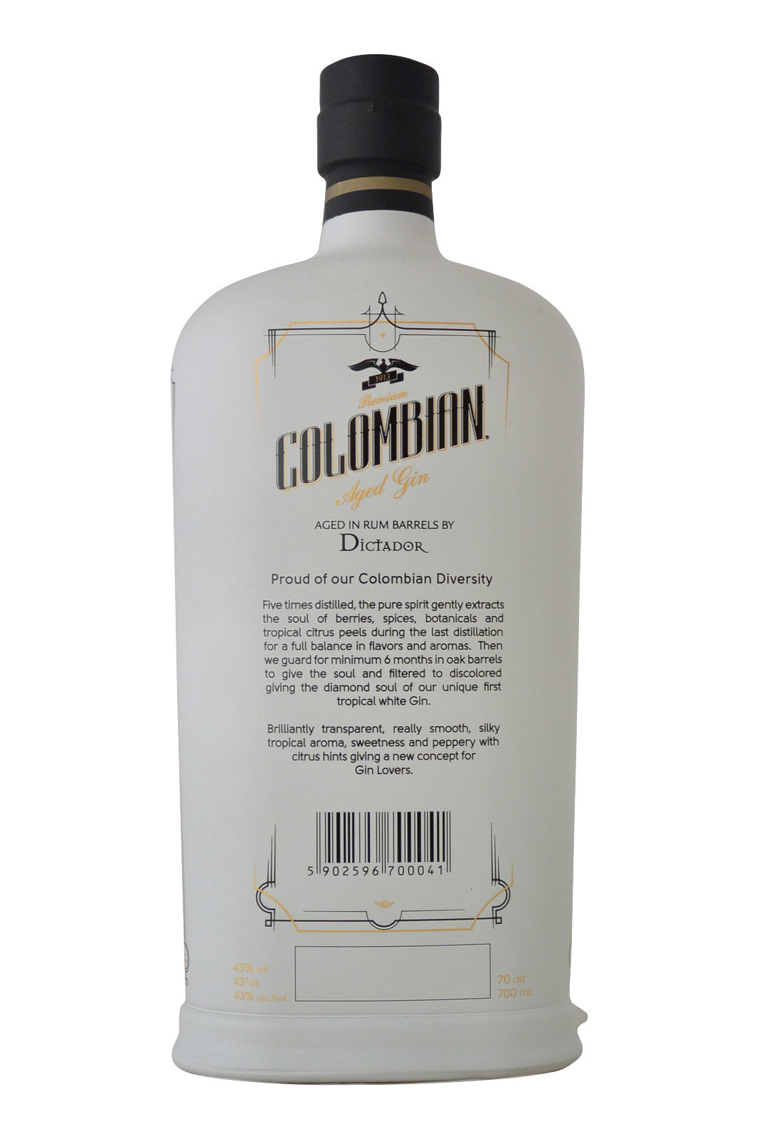 Colombian Aged Gin in Dictador Barrels